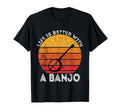 Bluegrass Banjo Country Music Player Sunset T-Shirt - Unique Graphic Unisex - T-Shirt, Sweatshirt, Hoodie