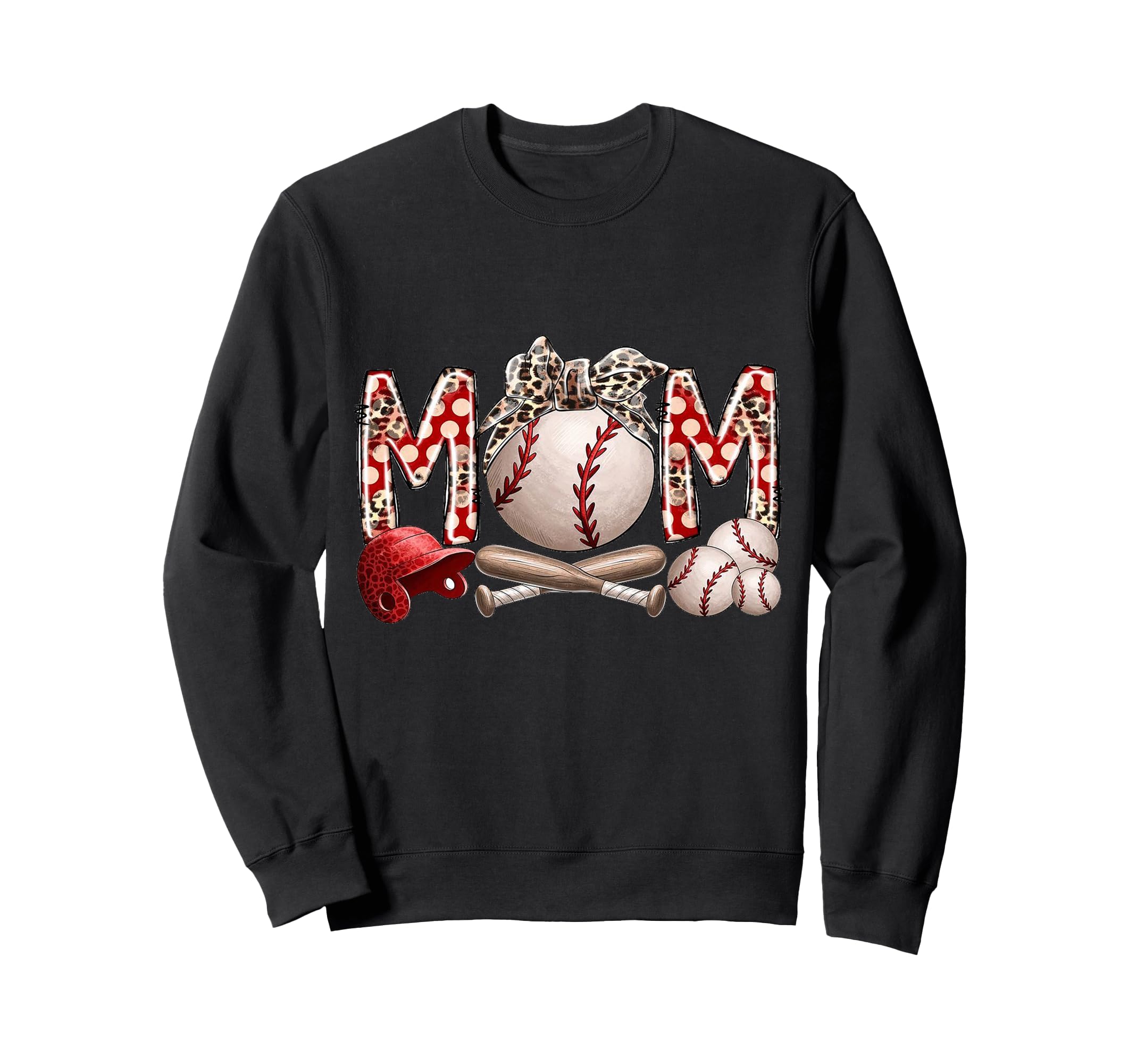 Baseball Mom Sweatshirt - Graphic Print for Adults - T-Shirt, Sweatshirt, Hoodie