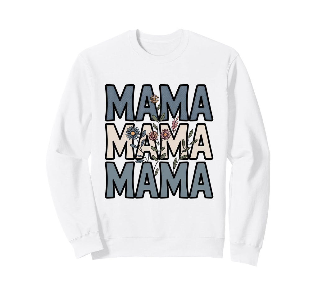Boho Mama Floral Motherhood Aesthetic Sweatshirt - Trendy Graphic Unisex - T-Shirt, Sweatshirt, Hoodie
