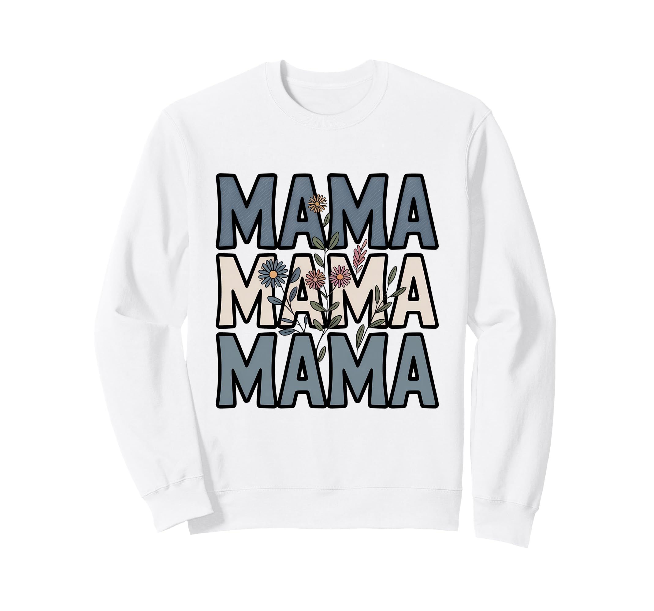 Boho Mama Floral Motherhood Aesthetic Sweatshirt - Trendy Graphic Unisex - T-Shirt, Sweatshirt, Hoodie