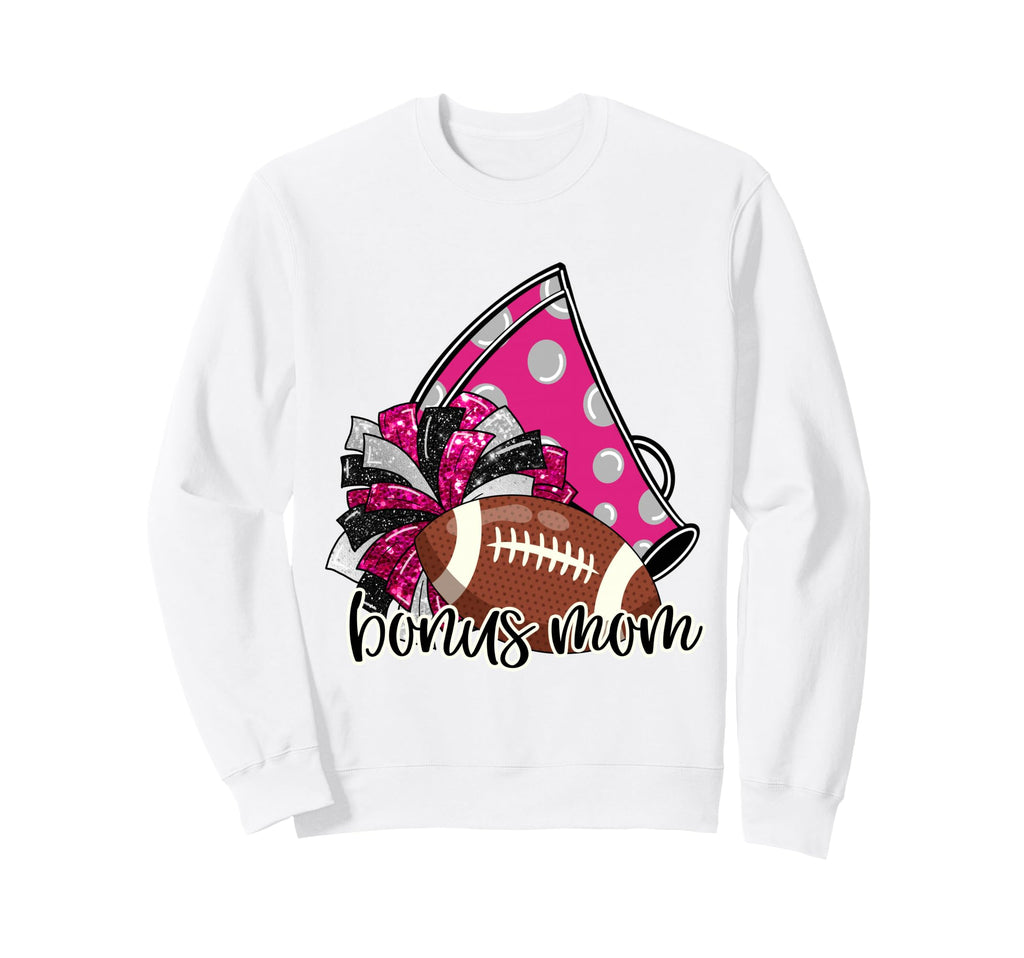 Cheerleader Bonus Mom Game Day Sweatshirt - Fun Novelty Design for Adults - T-Shirt, Sweatshirt, Hoodie
