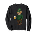 St Patricks Day Bear Y2K Lucky Sweatshirt - Aesthetic Graphic Men Women - T-Shirt, Sweatshirt, Hoodie