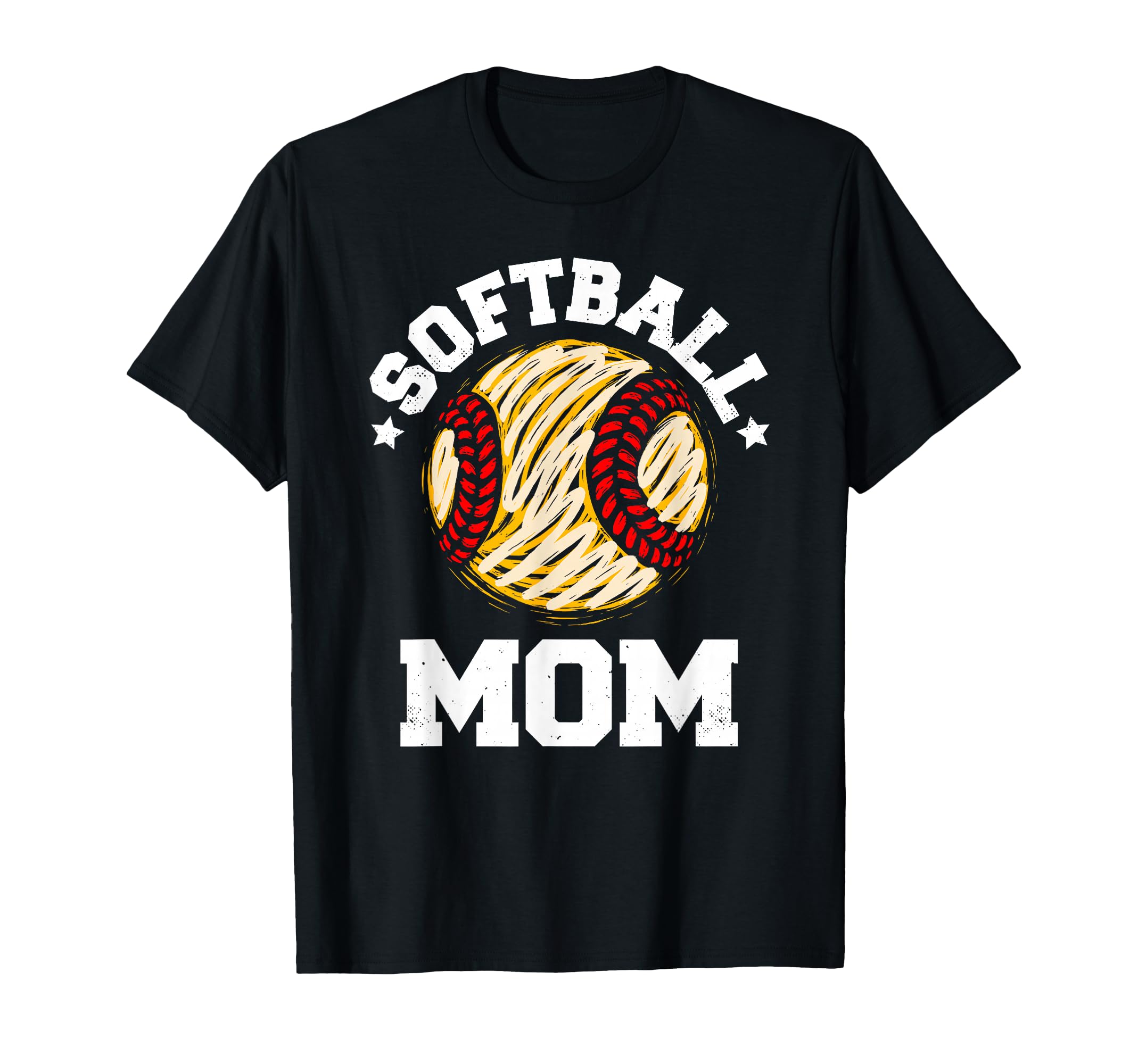 Softball Mom Distressed Funny Mom T-Shirt - Aesthetic Graphic for Adults - T-Shirt, Sweatshirt, Hoodie