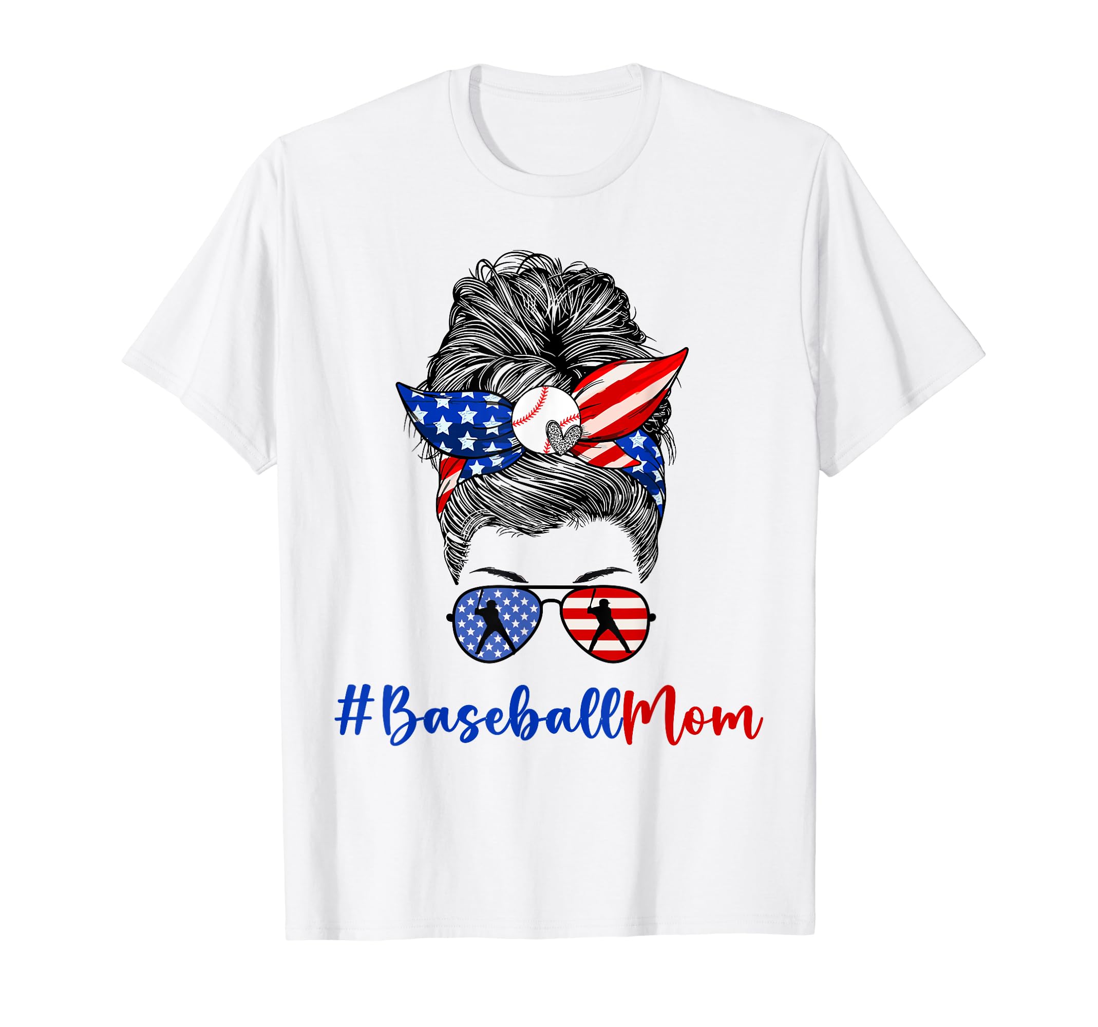 Baseball Mom Baseball Player Mom Mothers T-Shirt - Graphic Print Men Women - T-Shirt, Sweatshirt, Hoodie