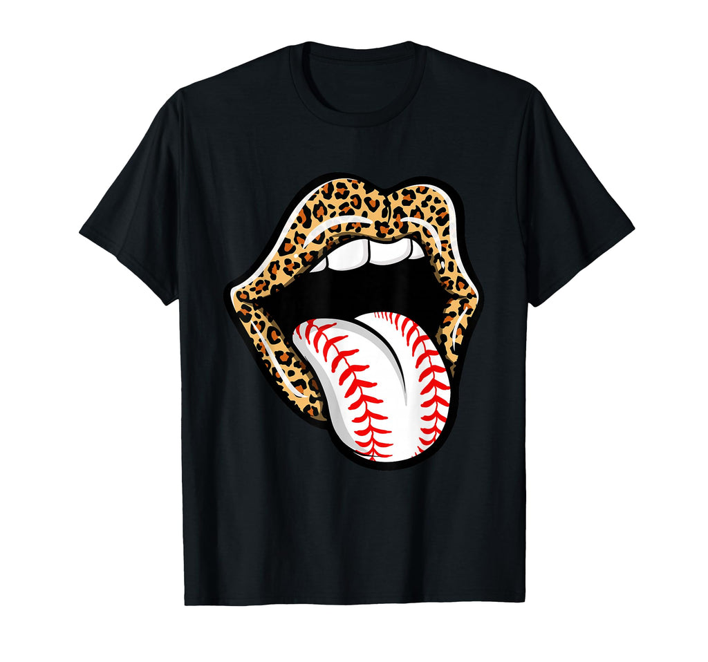 Baseball Mom Funny Baseball Leopard T-Shirt - Aesthetic Graphic Men Women - T-Shirt, Sweatshirt, Hoodie