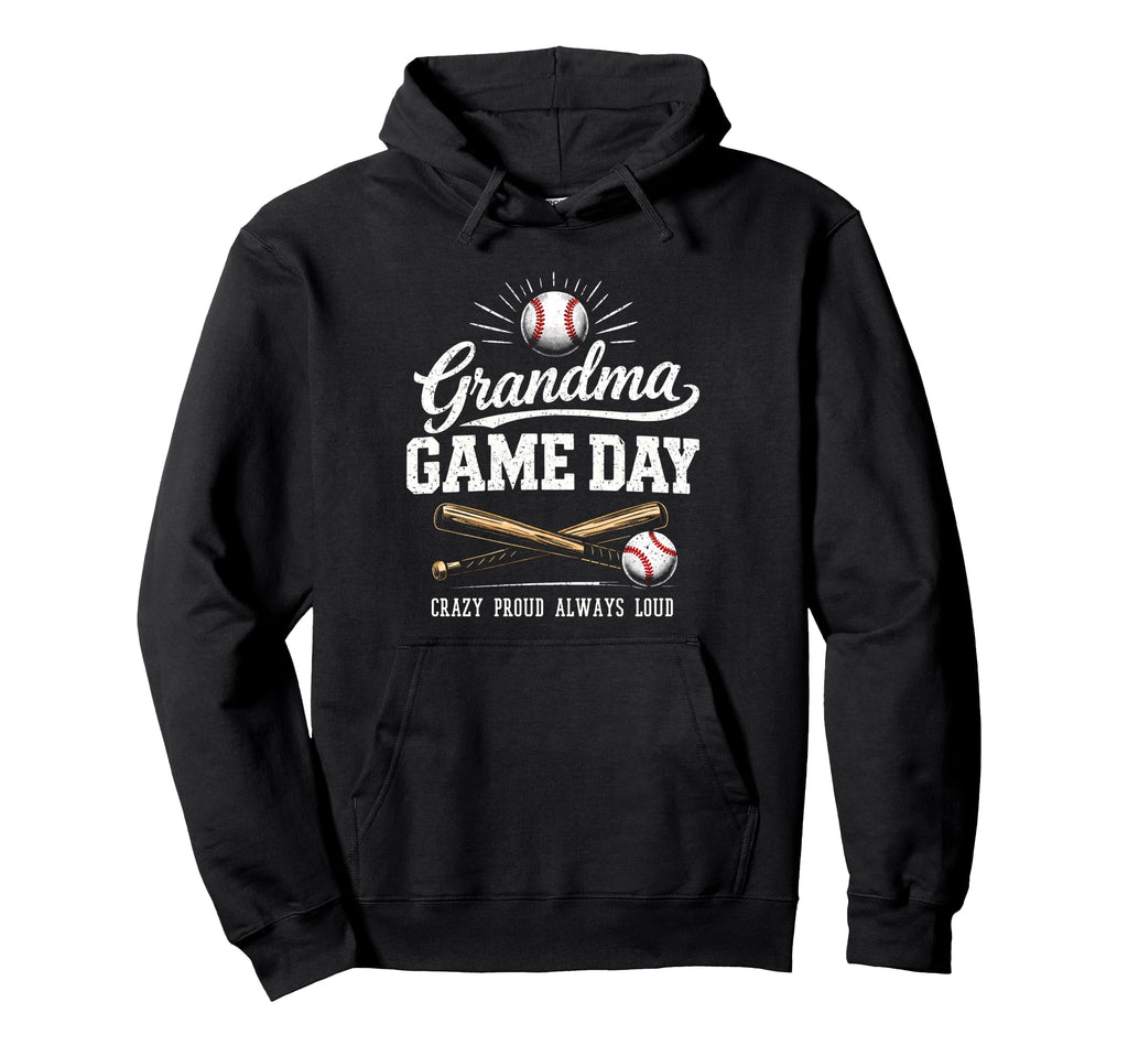 Grandma Baseball Game Day Hoodie - Aesthetic Graphic for Adults - T-Shirt, Sweatshirt, Hoodie