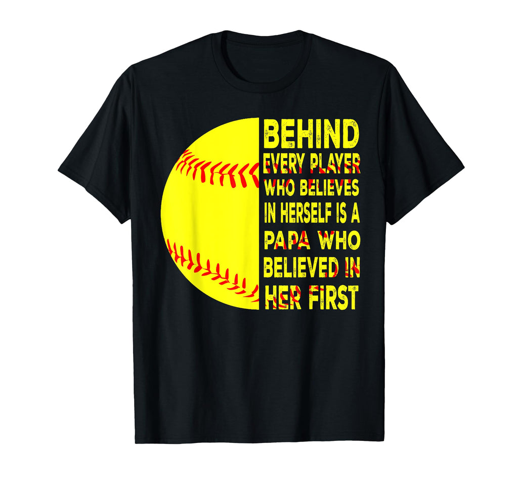 Behind Every Player Is Papa Happy T-Shirt - Aesthetic Graphic for Adults - T-Shirt, Sweatshirt, Hoodie