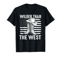 Wilder Than West Cowboy Boots Western Usa T-Shirt - Unique Graphic Unisex - T-Shirt, Sweatshirt, Hoodie