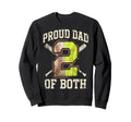 Proud Dad Both Baseball Softball Sweatshirt - Novelty Apparel for Adults - T-Shirt, Sweatshirt, Hoodie