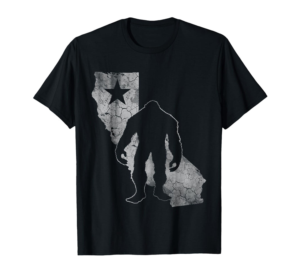 California Sasquatch Distressed Squatch Big T-Shirt - Graphic Print Unisex - T-Shirt, Sweatshirt, Hoodie
