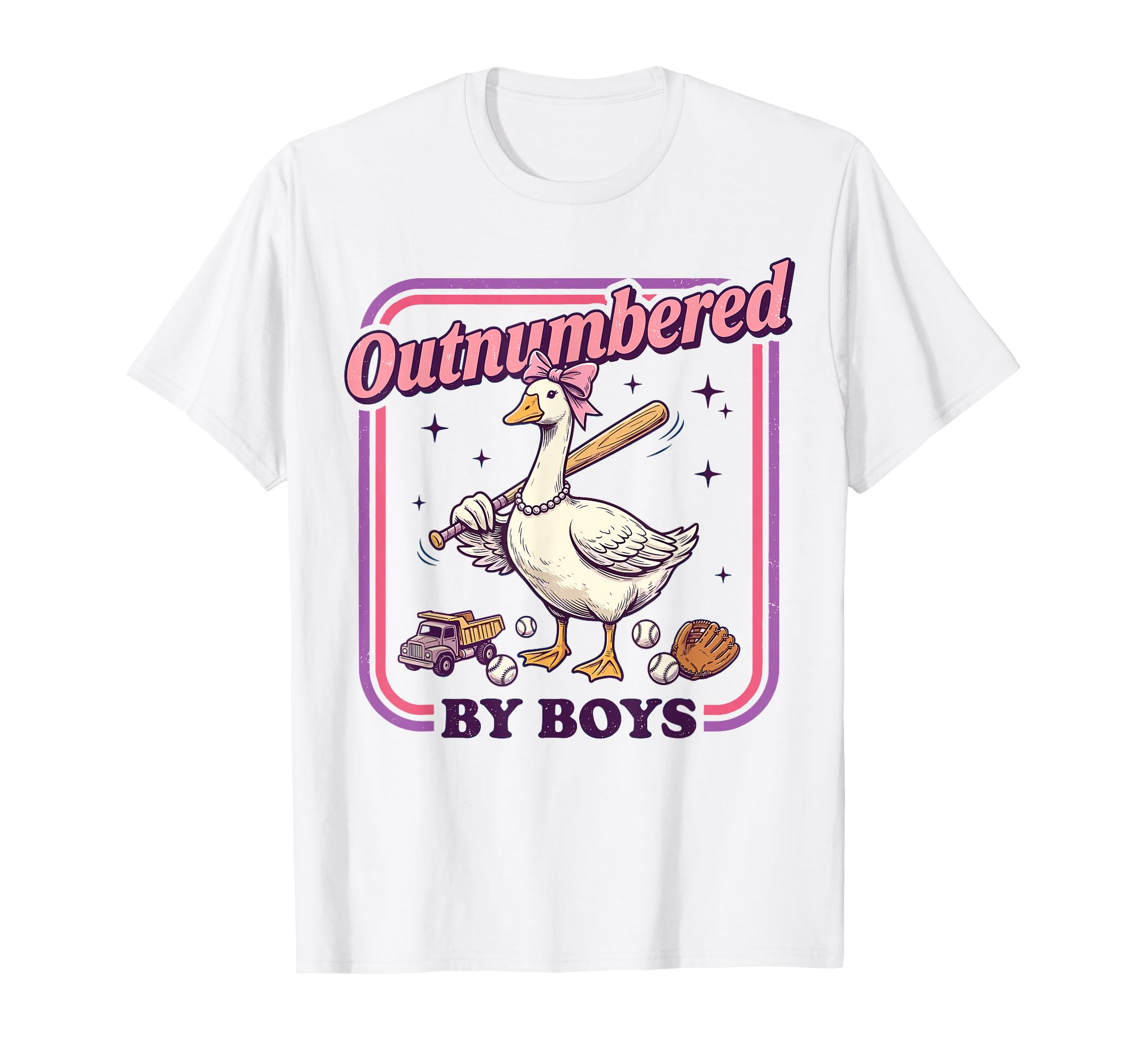 Outnumbered Mothers Day Funny T-Shirt - Casual Everyday Wear Men Women - T-Shirt, Sweatshirt, Hoodie