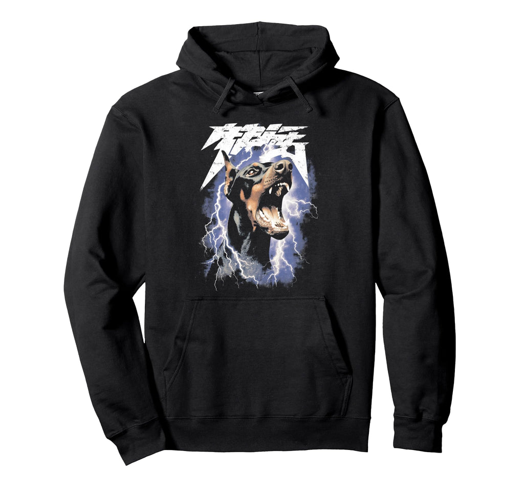 Dobermann Y2K Grunge 90S Dog Hoodie - Novelty Apparel for Adults - T-Shirt, Sweatshirt, Hoodie