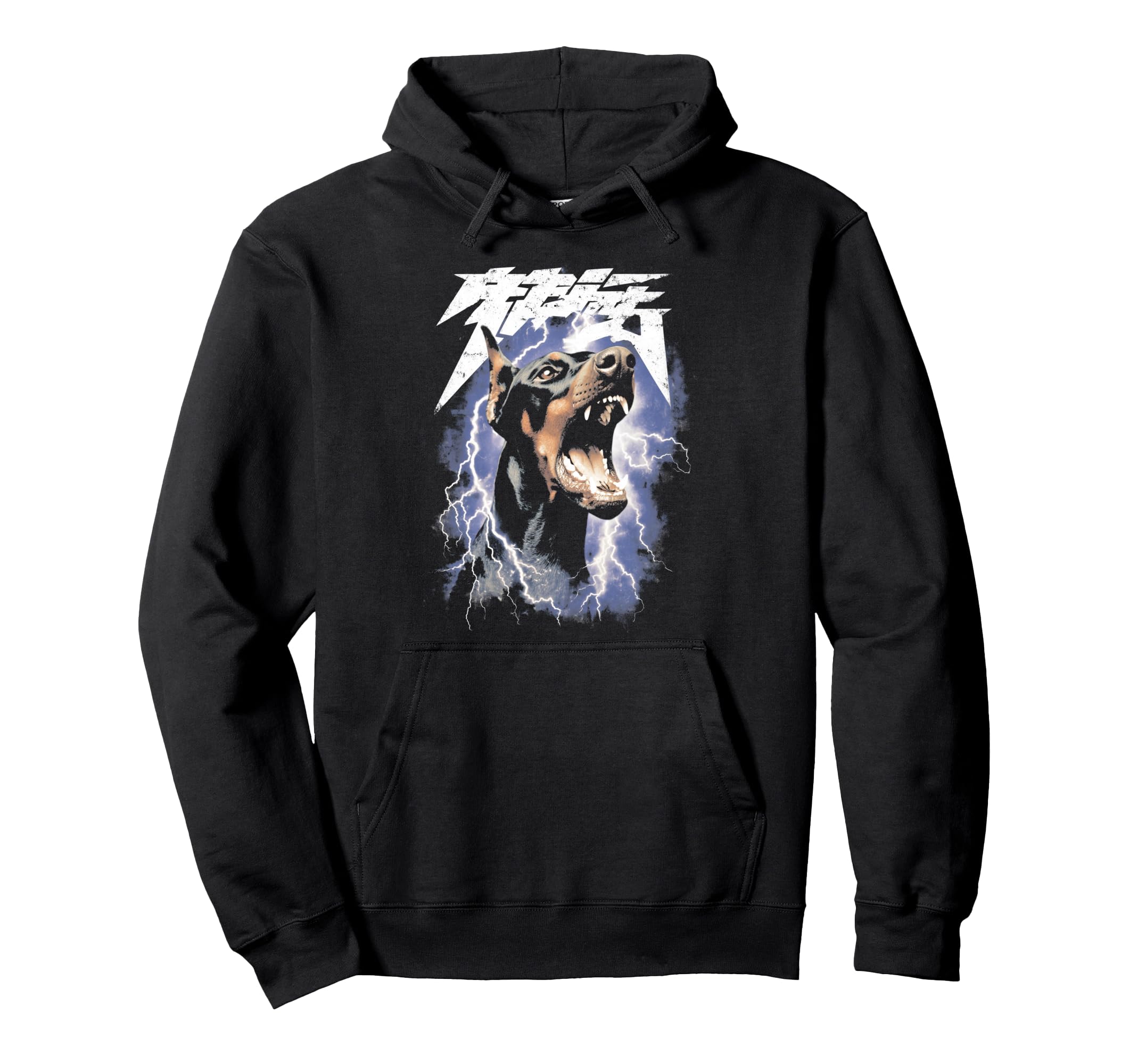 Dobermann Y2K Grunge 90S Dog Hoodie - Novelty Apparel for Adults - T-Shirt, Sweatshirt, Hoodie