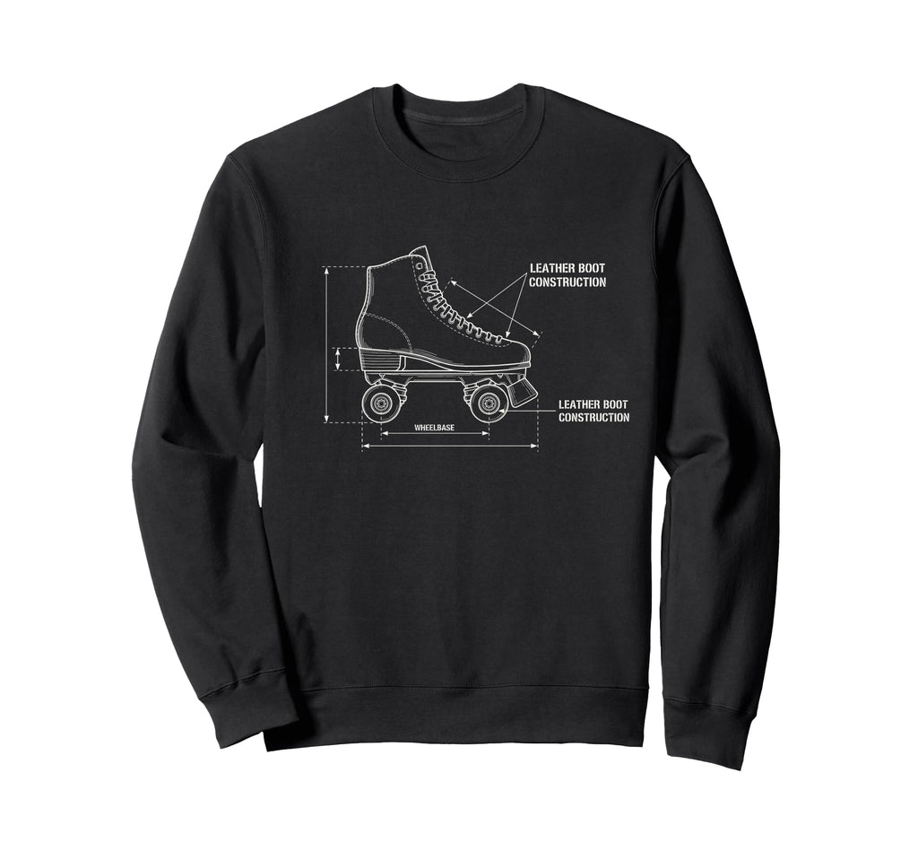 Roller Skate Blueprint Roller Skating Sweatshirt - Graphic Print Men Women - T-Shirt, Sweatshirt, Hoodie