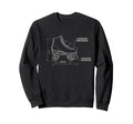 Roller Skate Blueprint Roller Skating Sweatshirt - Graphic Print Men Women - T-Shirt, Sweatshirt, Hoodie