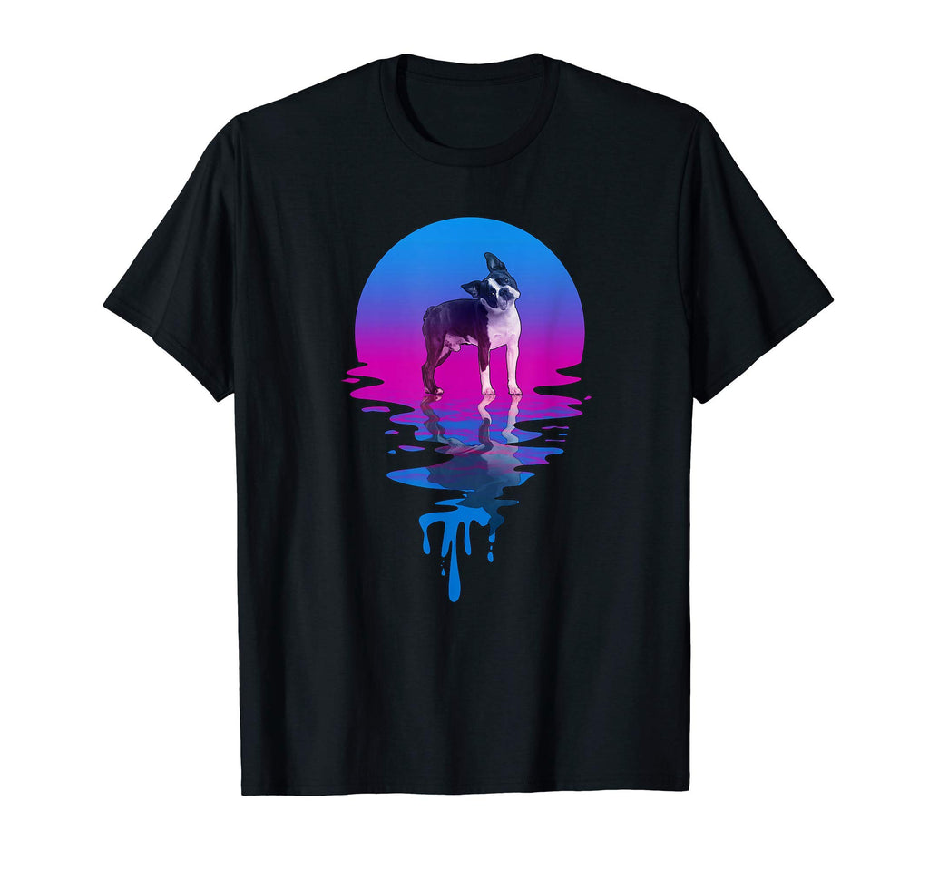 Sunset Boston Terrier T-Shirt - Trendy Graphic Men Women - T-Shirt, Sweatshirt, Hoodie