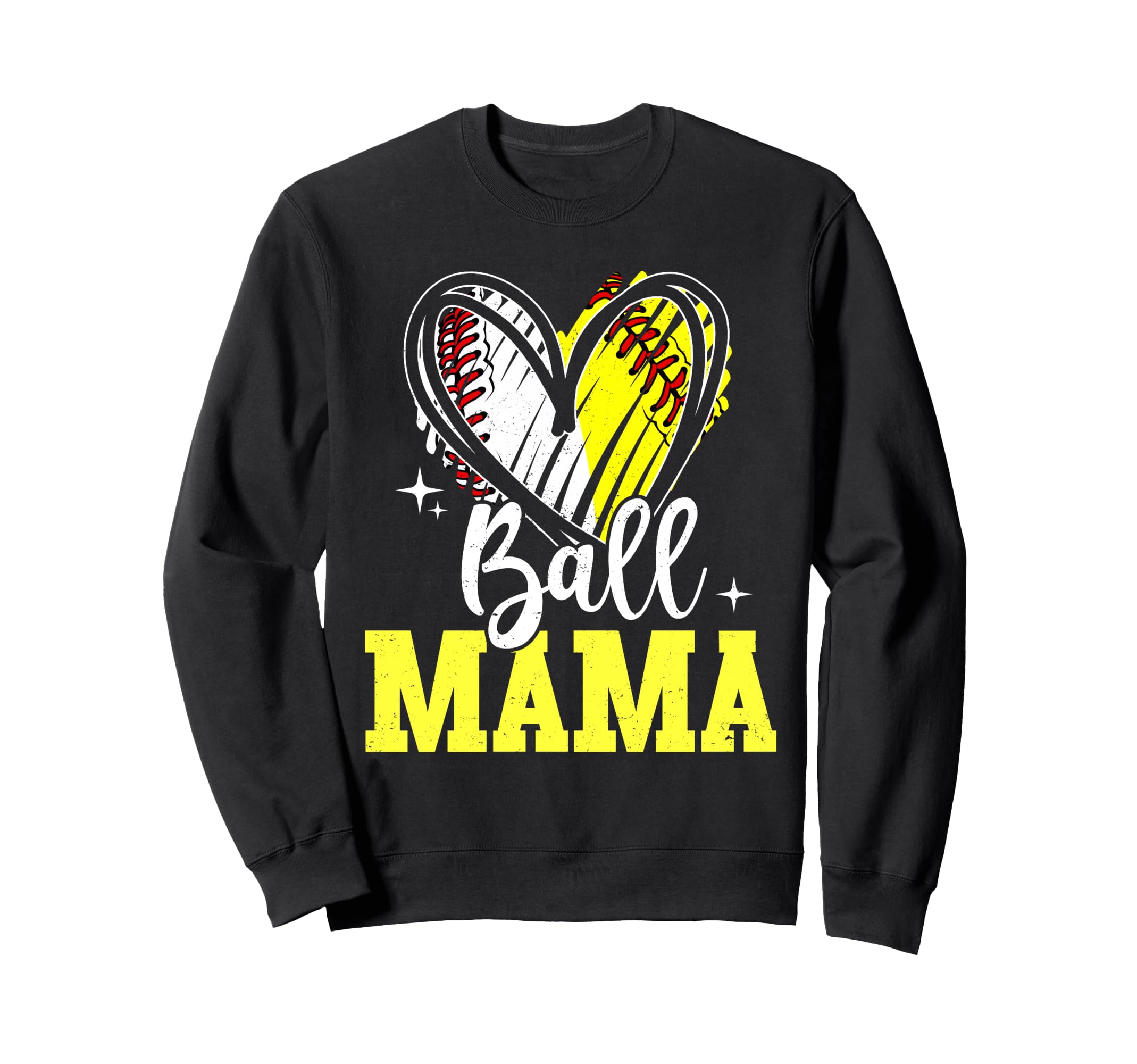 Ball Mama Softball Baseball Mom Sweatshirt - Minimalist Print Unisex - T-Shirt, Sweatshirt, Hoodie