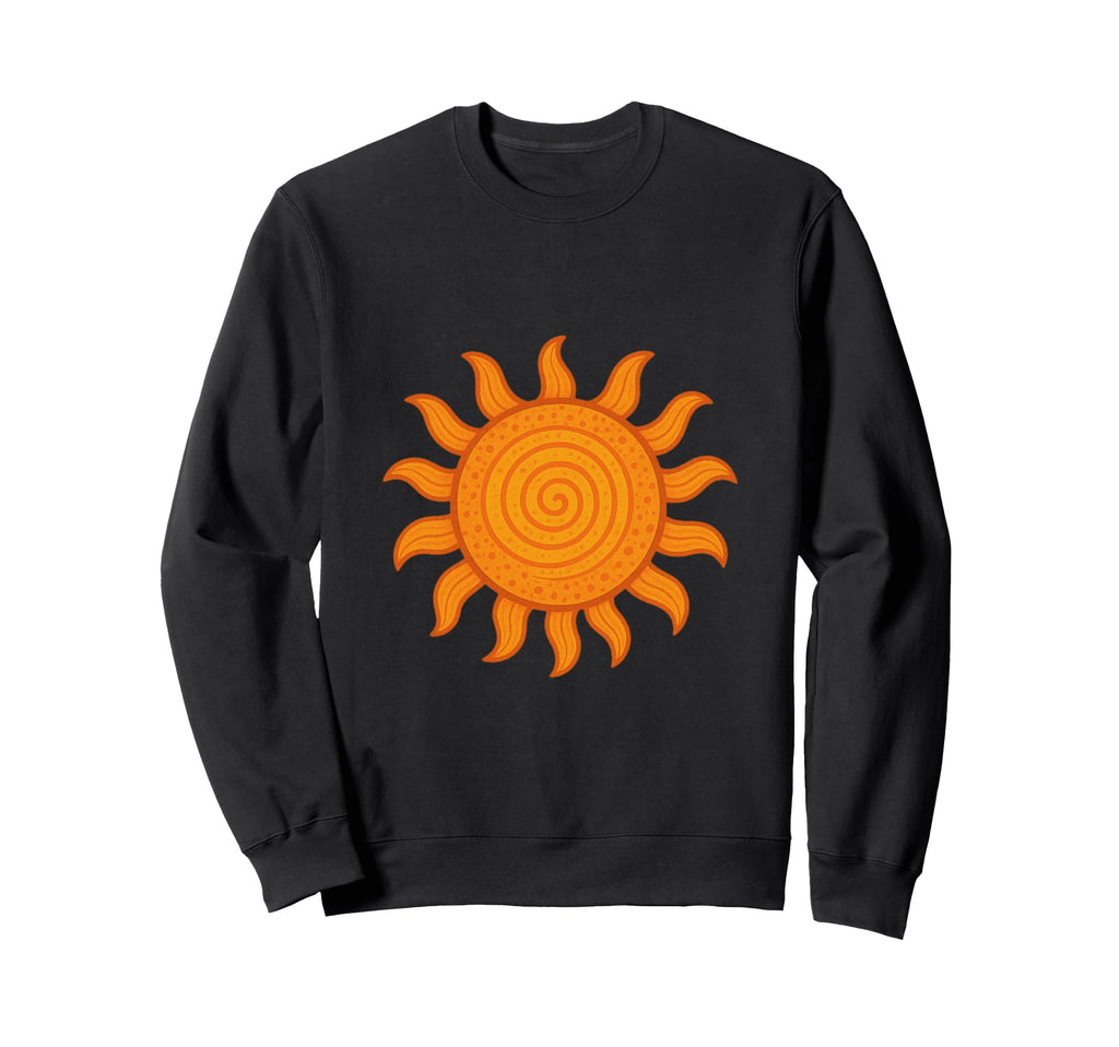 Spiral Sun Symbol Boho Sweatshirt - Casual Everyday Wear Men Women - T-Shirt, Sweatshirt, Hoodie
