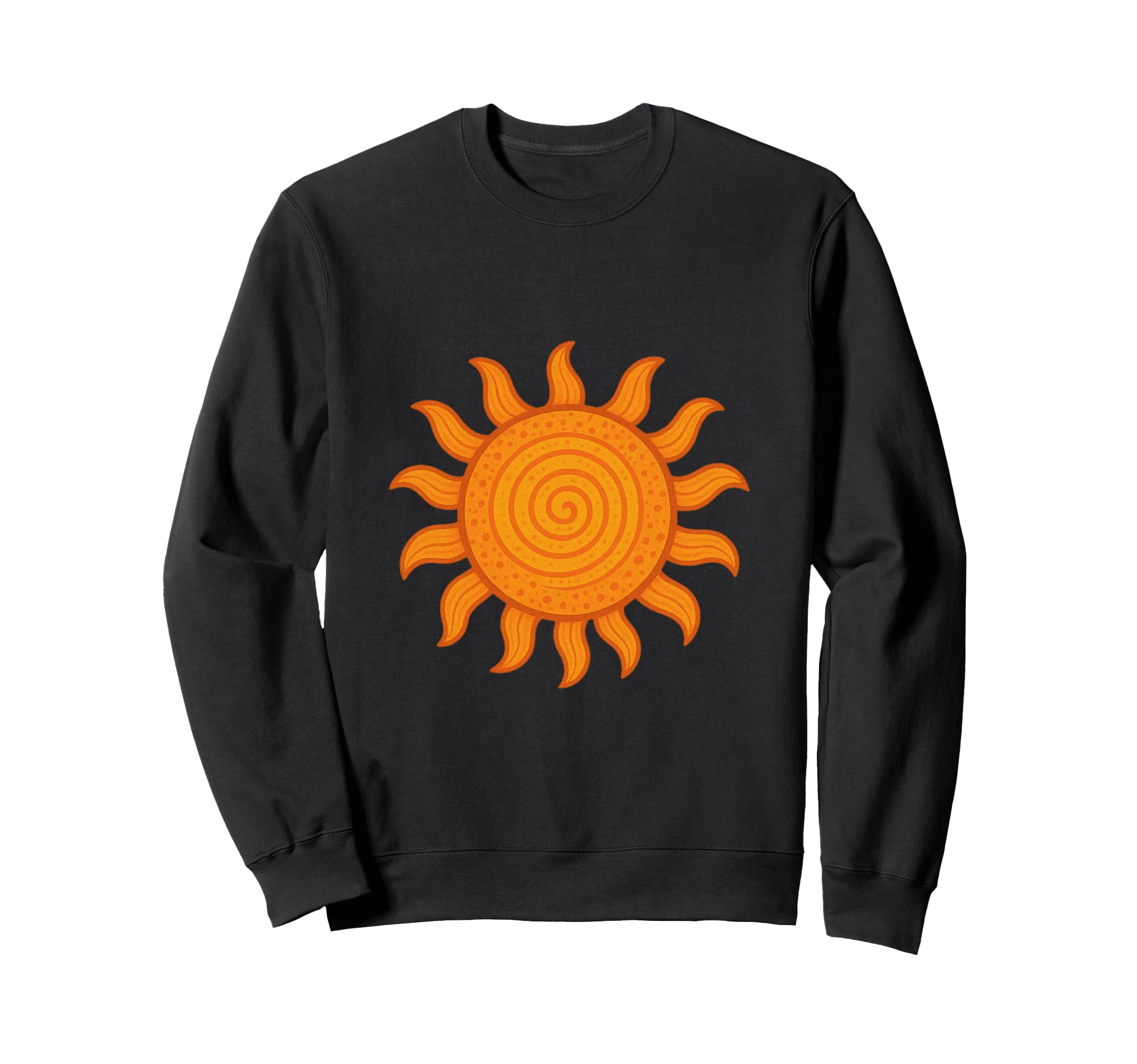 Spiral Sun Symbol Boho Sweatshirt - Casual Everyday Wear Men Women - T-Shirt, Sweatshirt, Hoodie
