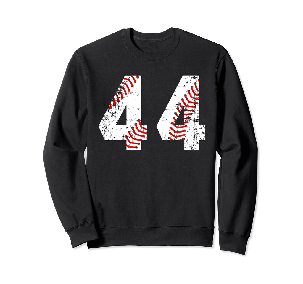 Baseball 44 Jersey Number Sweatshirt - Unique Graphic Unisex - T-Shirt, Sweatshirt, Hoodie