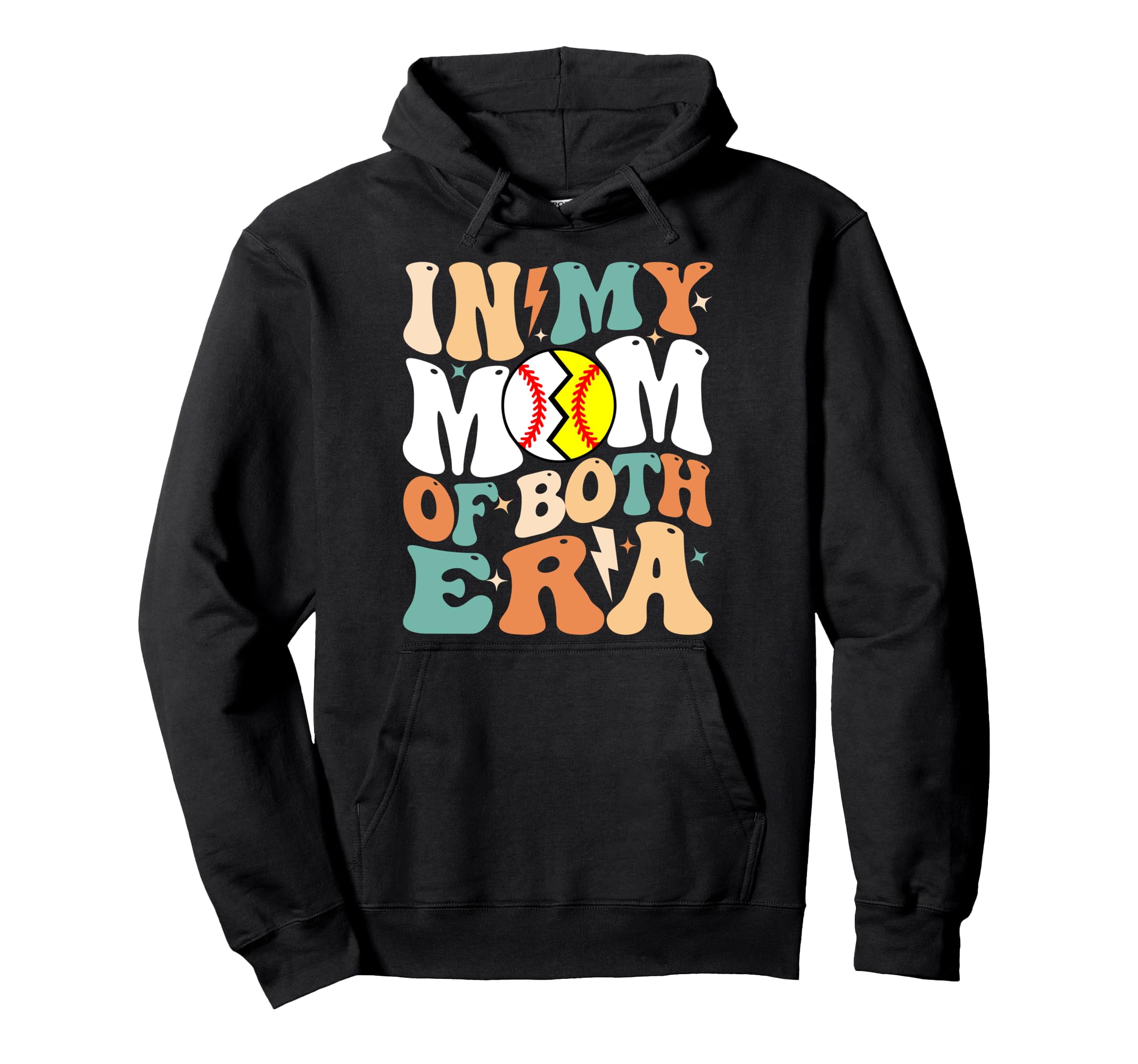 My Baseball Softball Mom Era Hoodie - Casual Everyday Wear for Adults - T-Shirt, Sweatshirt, Hoodie