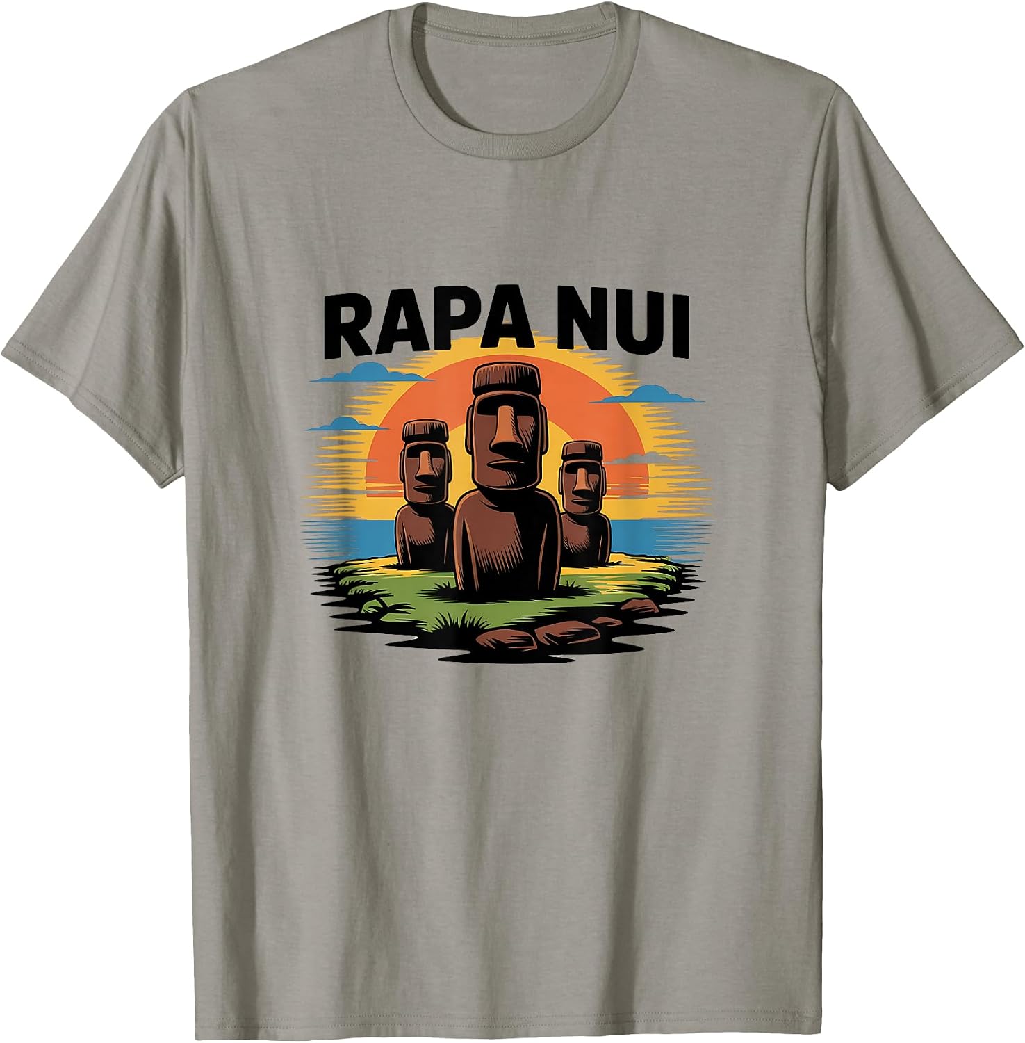 Rapa Nui Easter Island Moai Head Statues Merch - Adult & Kids T-Shirts, Sweatshirts & Hoodies apparel design preview 1
