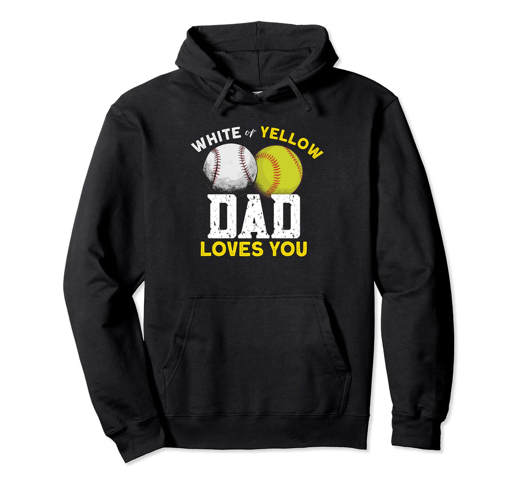Softball Baseball Dad Softball Hoodie - Casual Everyday Wear for Adults - T-Shirt, Sweatshirt, Hoodie