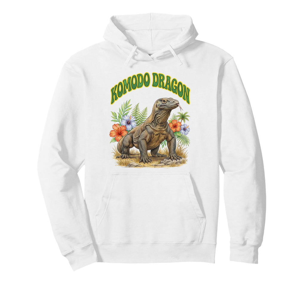 Komod Dragon Groovy Floral Watercolor Boho Hoodie - Trendy Graphic Unisex - T-Shirt, Sweatshirt, Hoodie