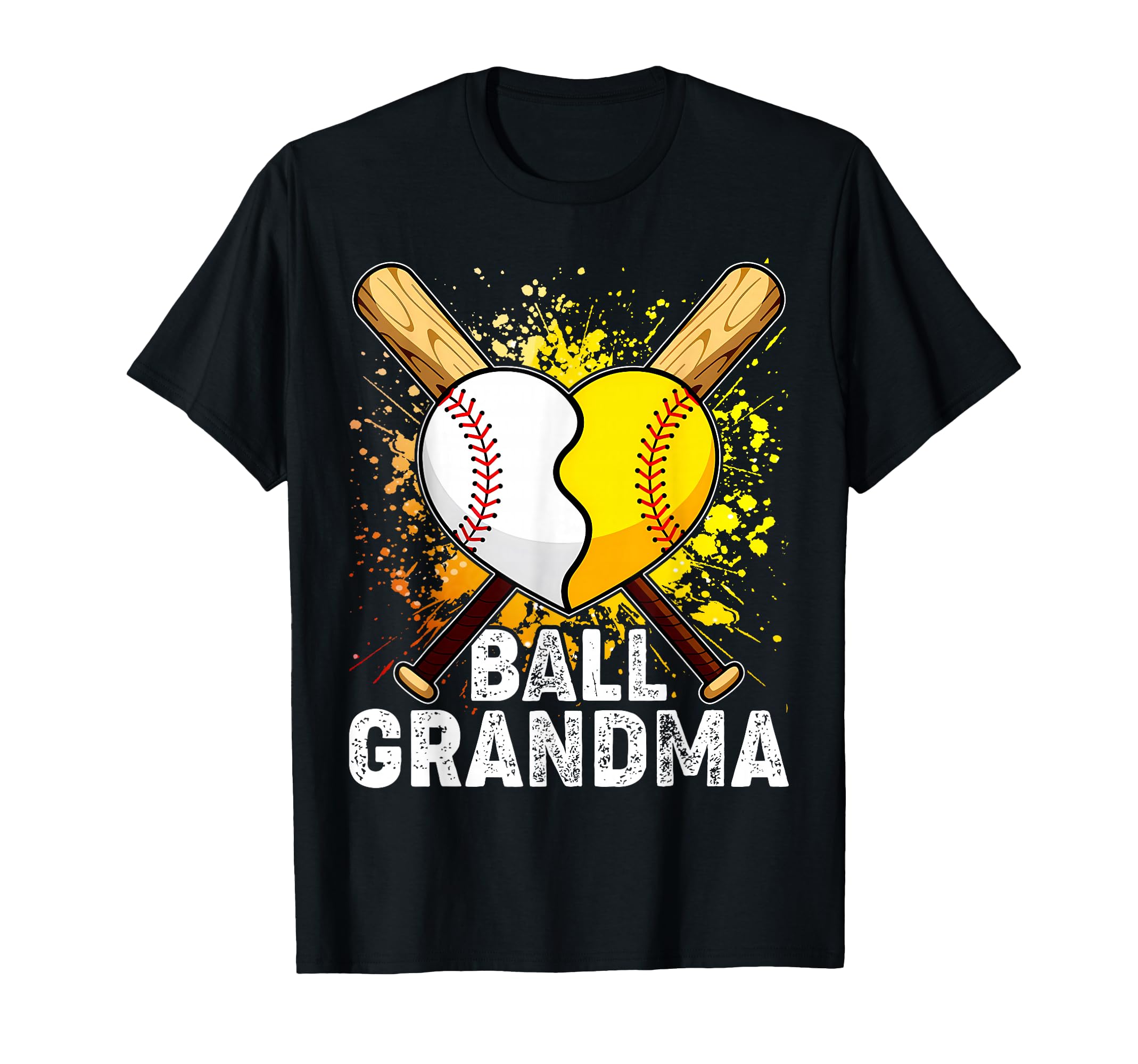 Funny Ball Grandma Baseball Softball T-Shirt - Graphic Print Unisex - T-Shirt, Sweatshirt, Hoodie
