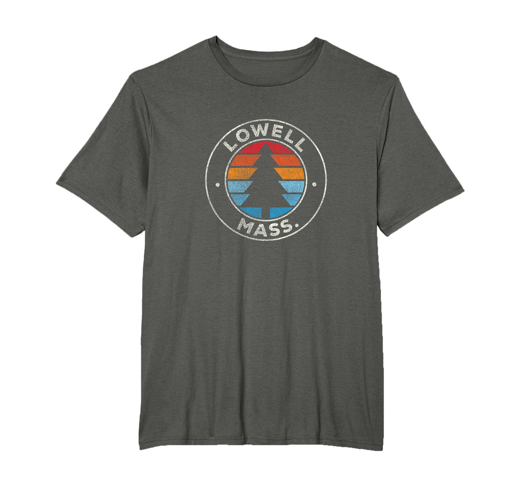 Lowell Massachusetts Ma 70S T-Shirt - Minimalist Print for Adults - T-Shirt, Sweatshirt, Hoodie