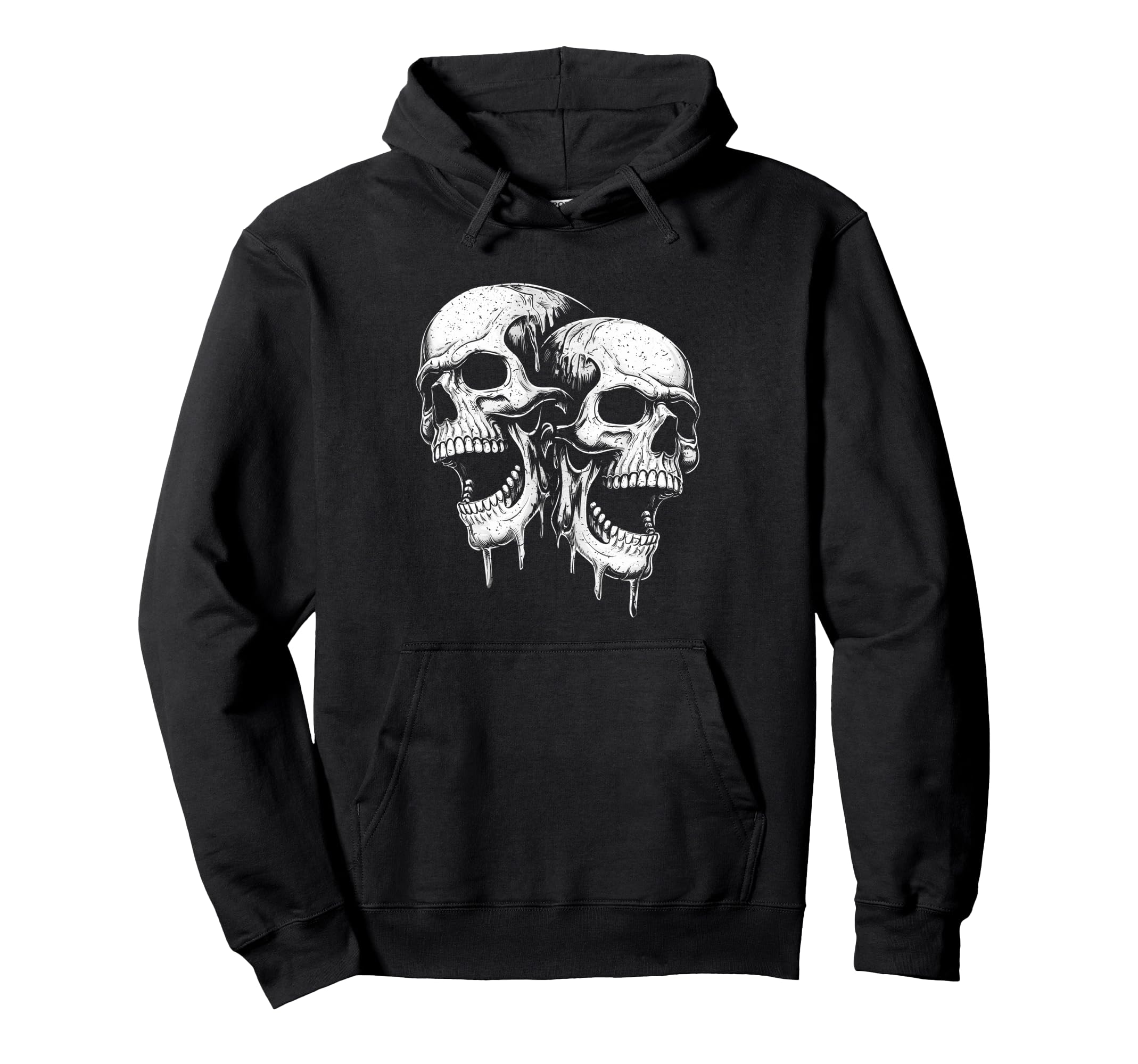Screaming Skull Skulls Grunge 90S Hoodie - Aesthetic Graphic for Adults - T-Shirt, Sweatshirt, Hoodie