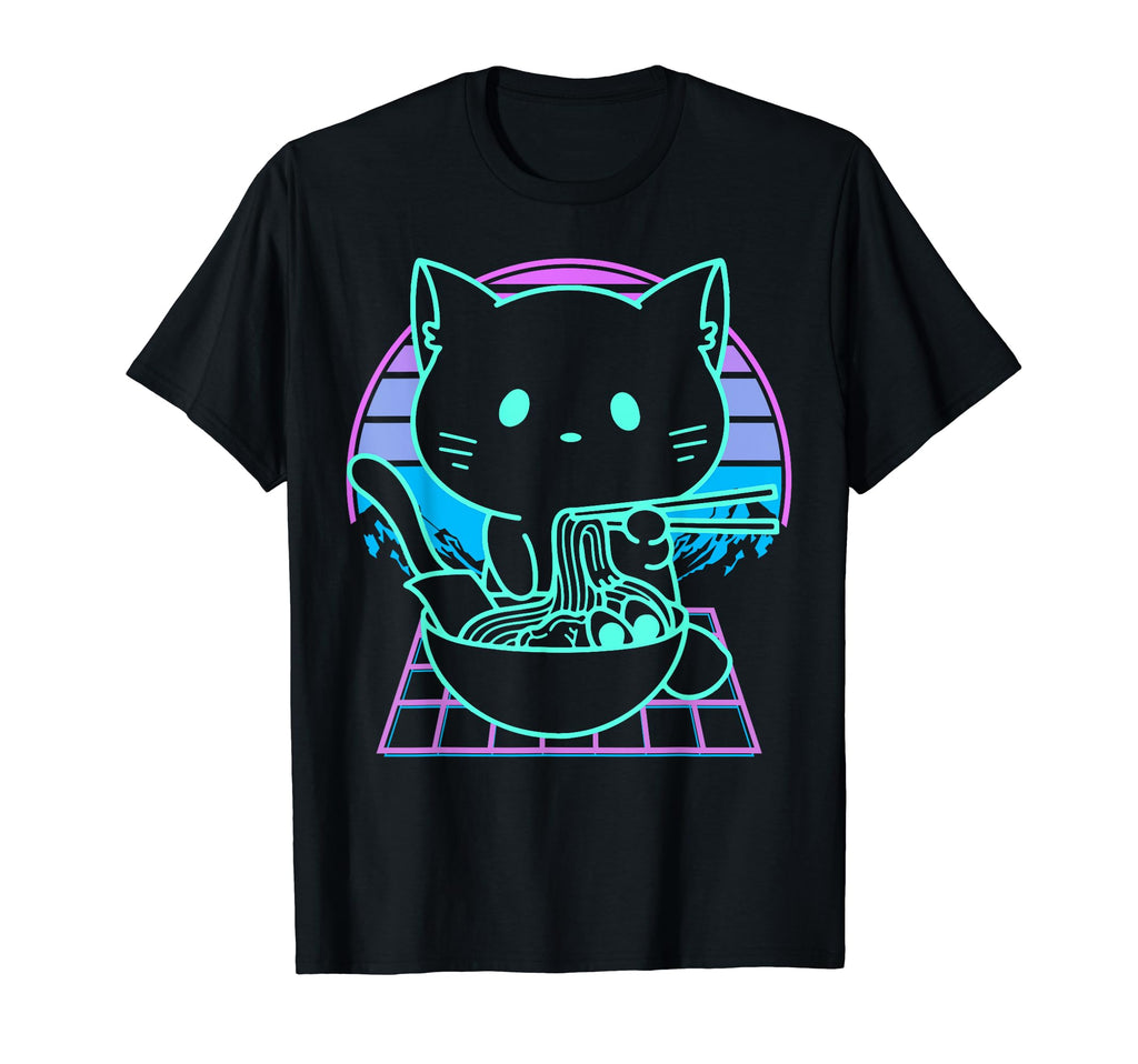 Anime Ramen Cat Japanese Noodles T-Shirt - Fun Novelty Design Unisex - T-Shirt, Sweatshirt, Hoodie