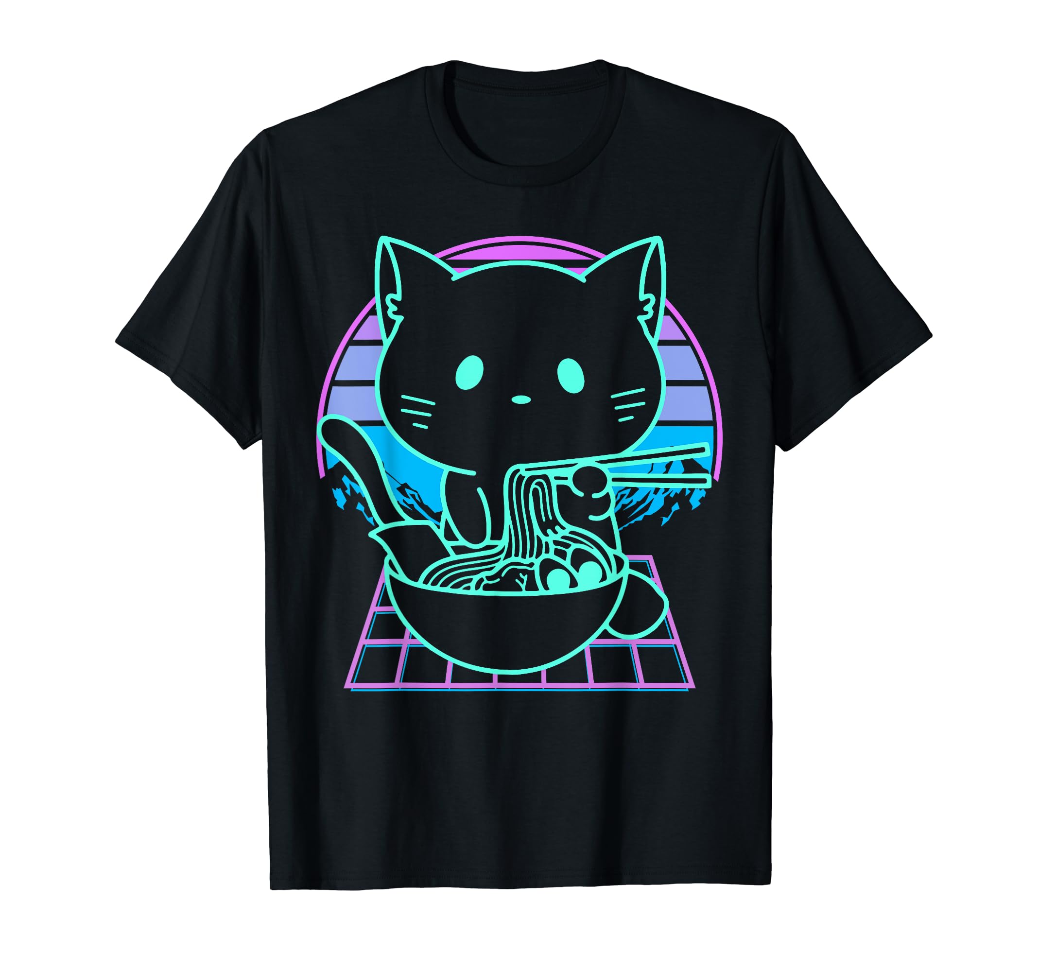 Anime Ramen Cat Japanese Noodles T-Shirt - Fun Novelty Design Unisex - T-Shirt, Sweatshirt, Hoodie