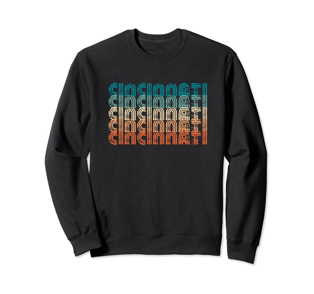 70S Cincinnati Distressed Sweatshirt - Casual Everyday Wear for Adults - T-Shirt, Sweatshirt, Hoodie