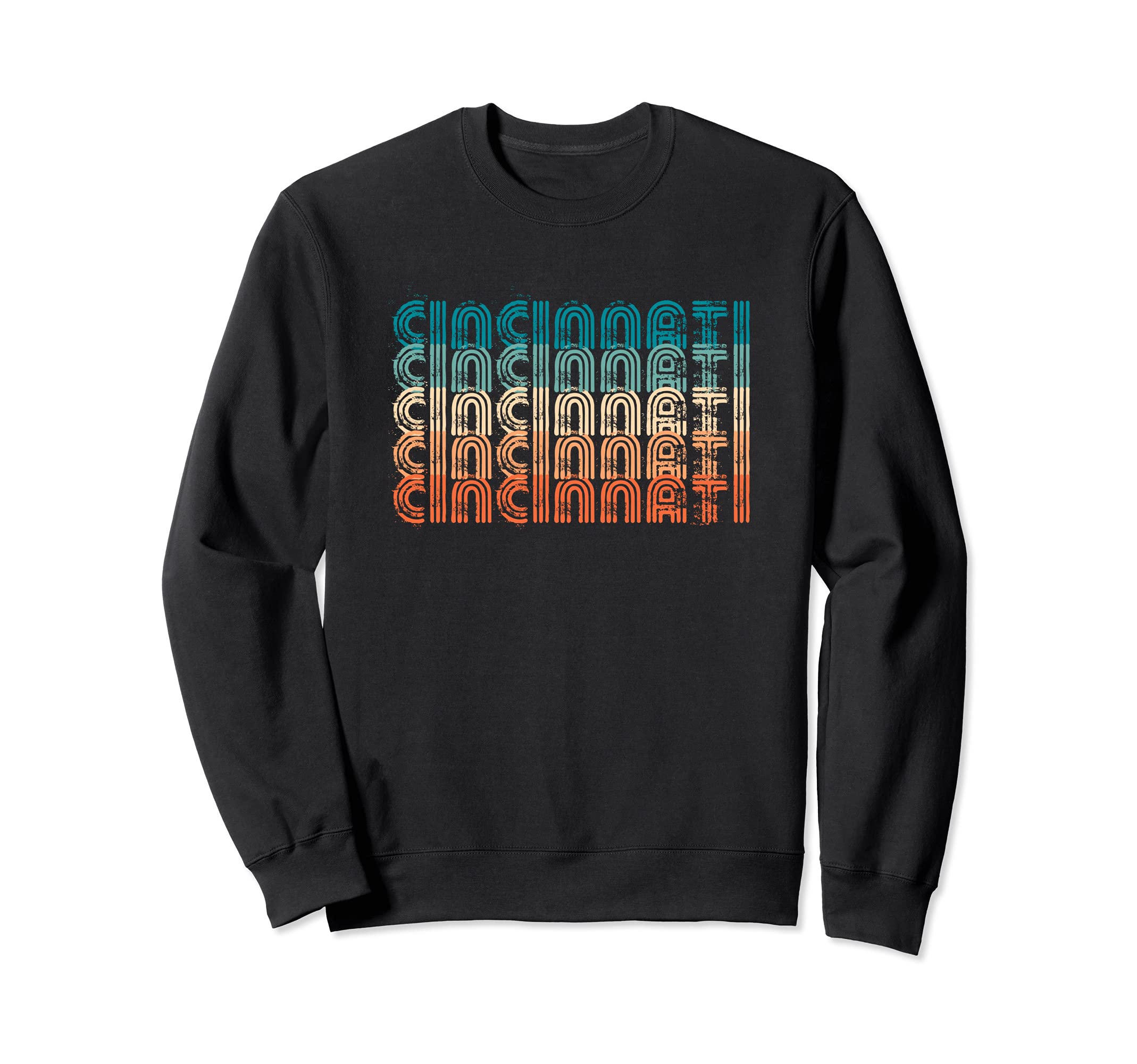 70S Cincinnati Distressed Sweatshirt - Casual Everyday Wear for Adults - T-Shirt, Sweatshirt, Hoodie