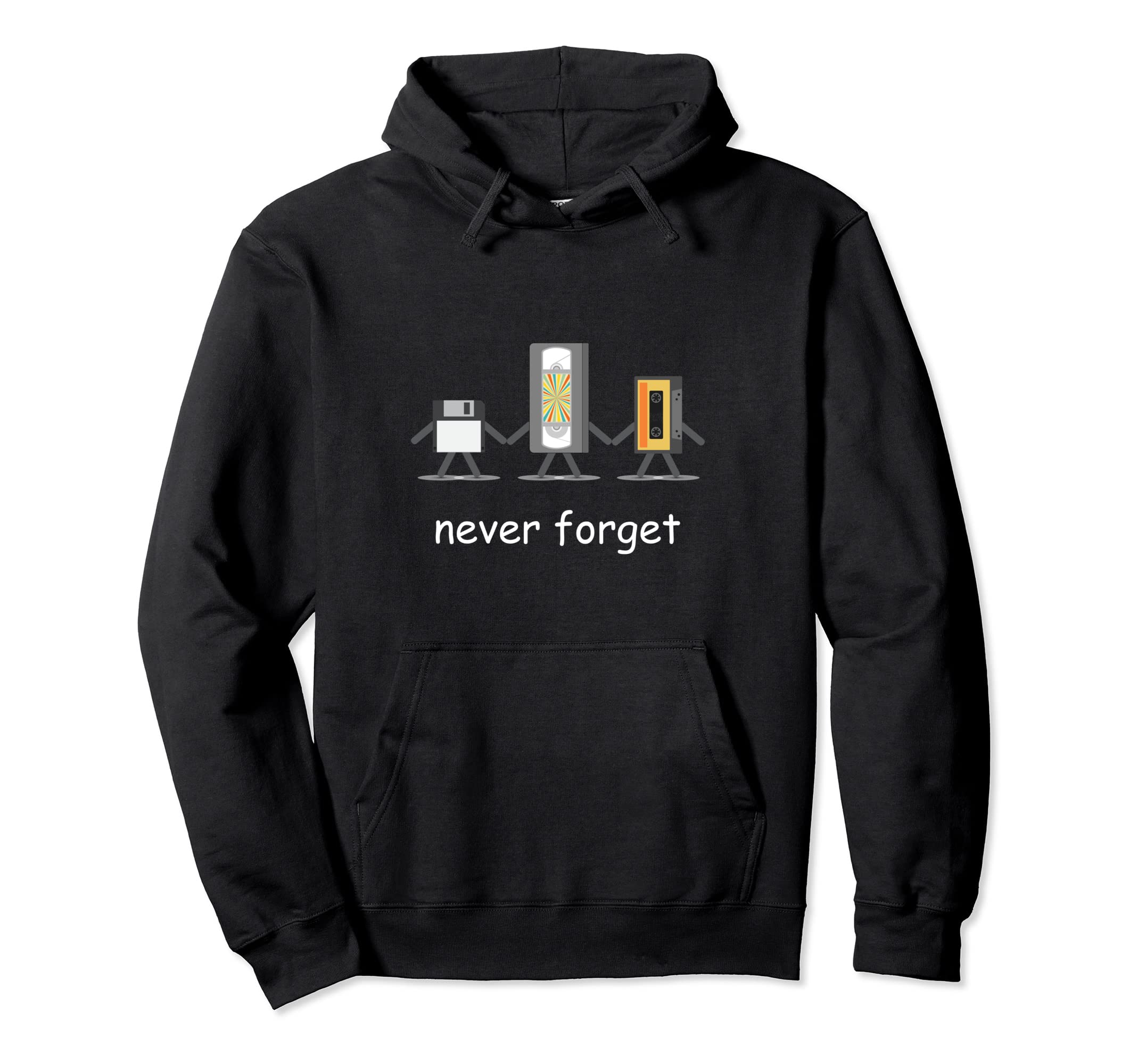 Never Forget Cassette Tape Hoodie - Streetwear Style Unisex - T-Shirt, Sweatshirt, Hoodie