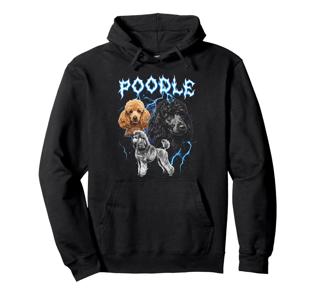 Poodle 90S Heavy Metal Dog Lover 80S Hoodie - Custom Art Print for Adults - T-Shirt, Sweatshirt, Hoodie