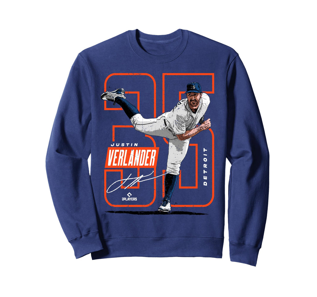 Justin Verlander Detroit T Baseball Sweatshirt - Graphic Print Unisex - T-Shirt, Sweatshirt, Hoodie