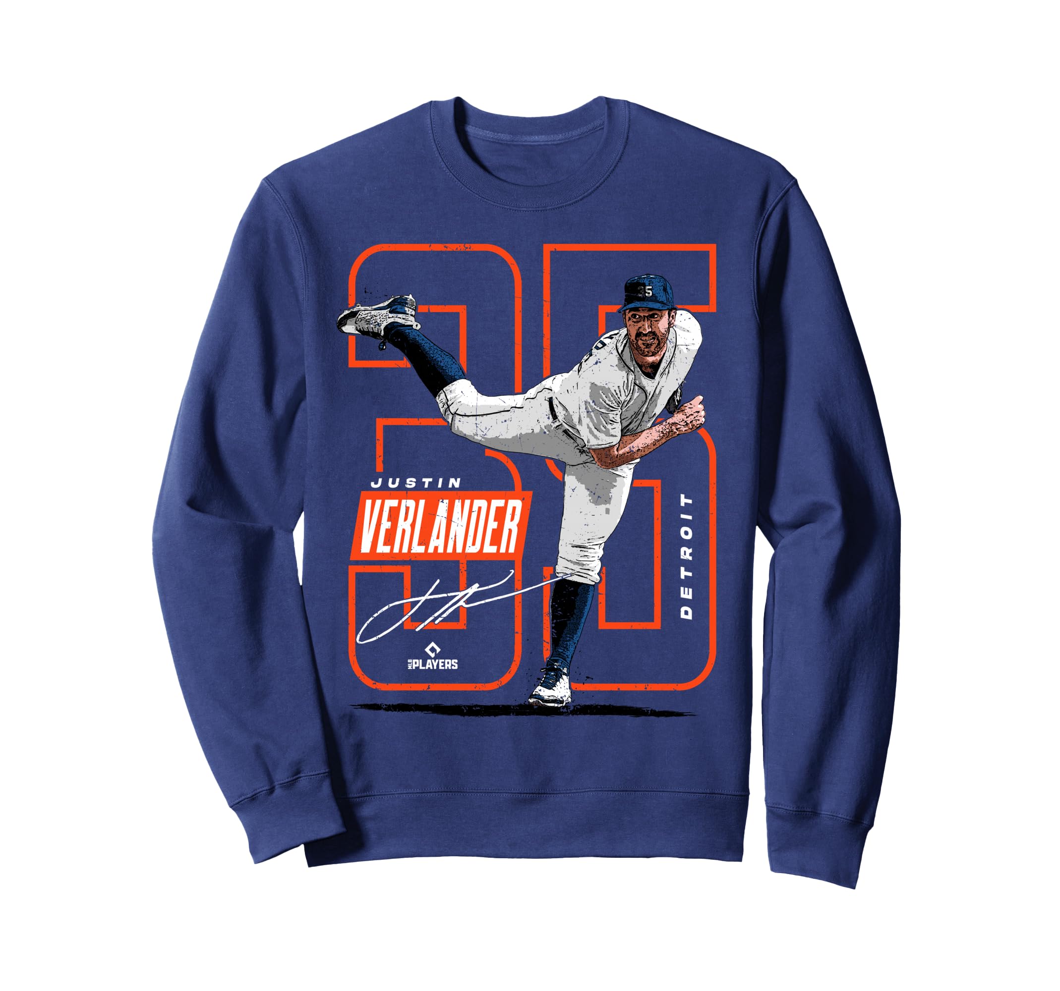 Justin Verlander Detroit T Baseball Sweatshirt - Graphic Print Unisex - T-Shirt, Sweatshirt, Hoodie
