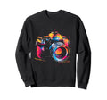 Camera Photography Watercolor Art Sweatshirt - Novelty Apparel Unisex - T-Shirt, Sweatshirt, Hoodie