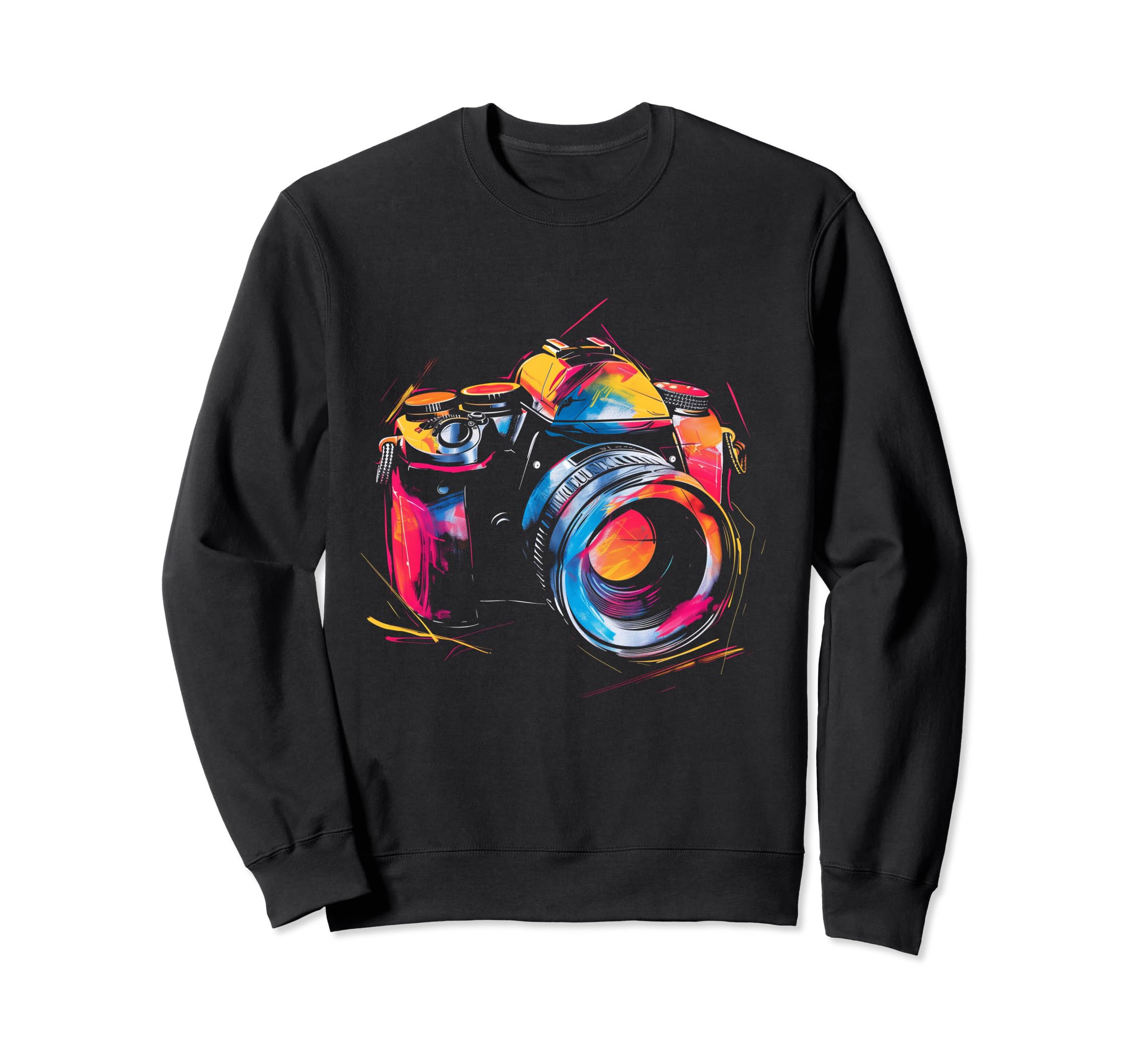 Camera Photography Watercolor Art Sweatshirt - Novelty Apparel Unisex - T-Shirt, Sweatshirt, Hoodie