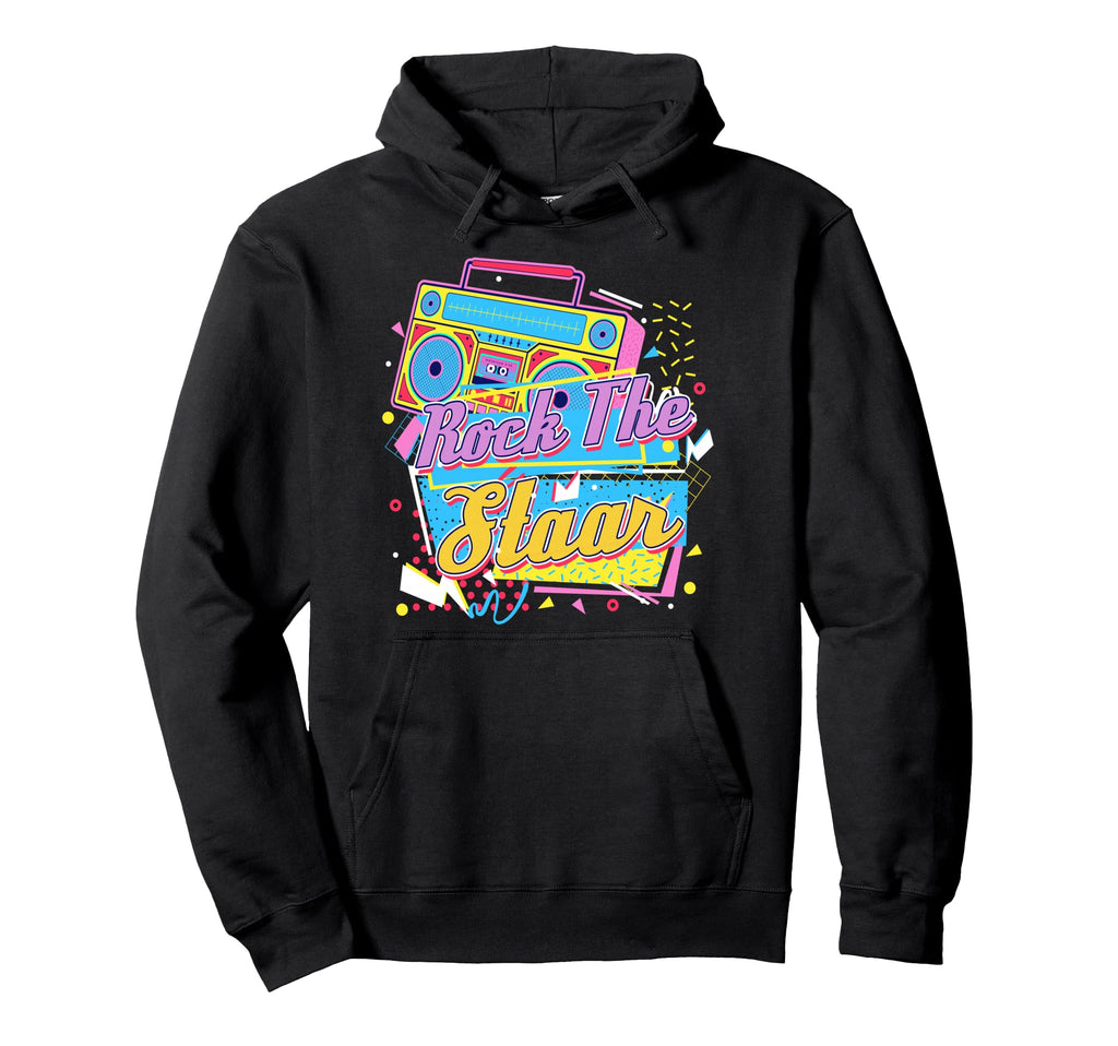 Test Day Teacher 80S Staar Day Testing Hoodie - Graphic Print Men Women - T-Shirt, Sweatshirt, Hoodie