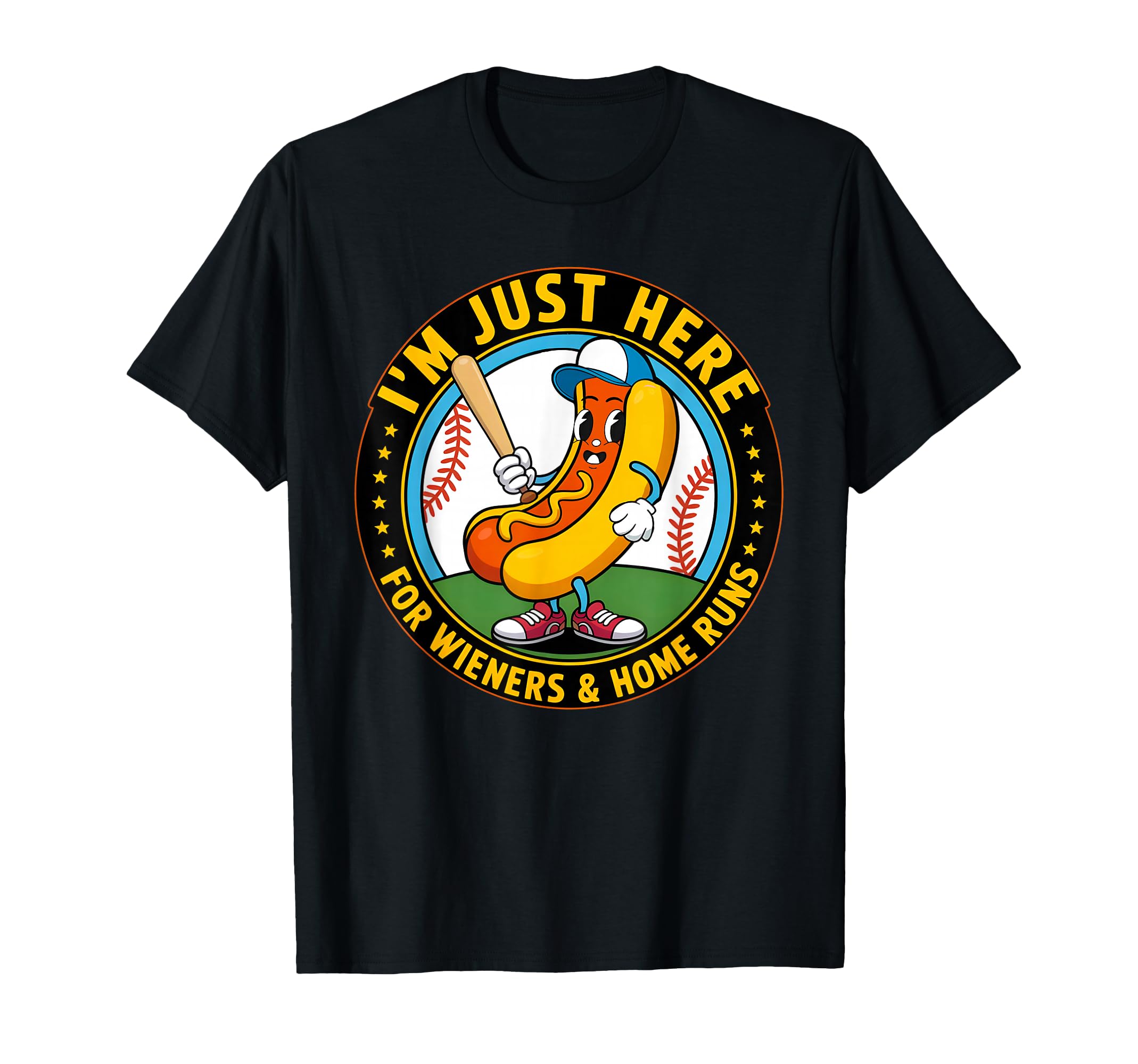4Th July Hot Dog Im Just Here Wieners T-Shirt - Unique Graphic for Adults - T-Shirt, Sweatshirt, Hoodie