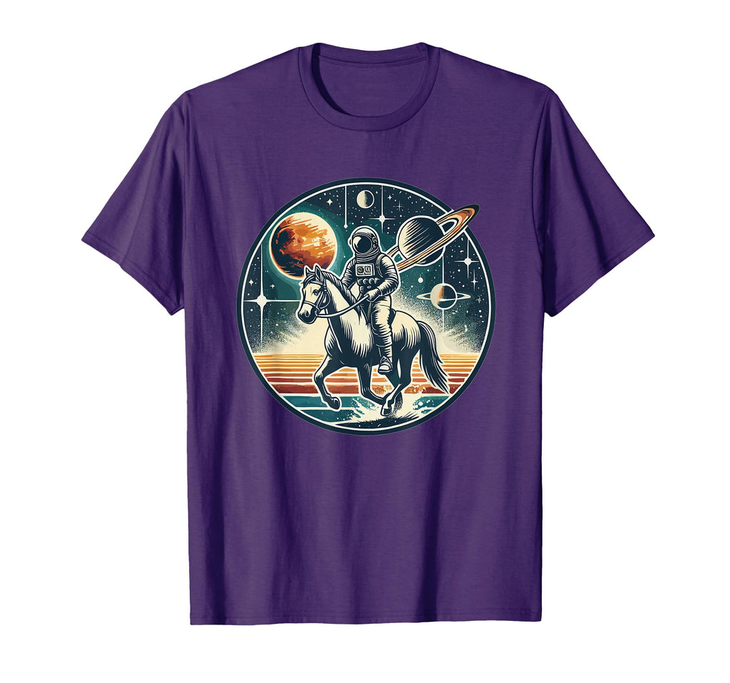 Space Cowboy Astronaut Riding Horse T-Shirt - Graphic Print for Adults - T-Shirt, Sweatshirt, Hoodie