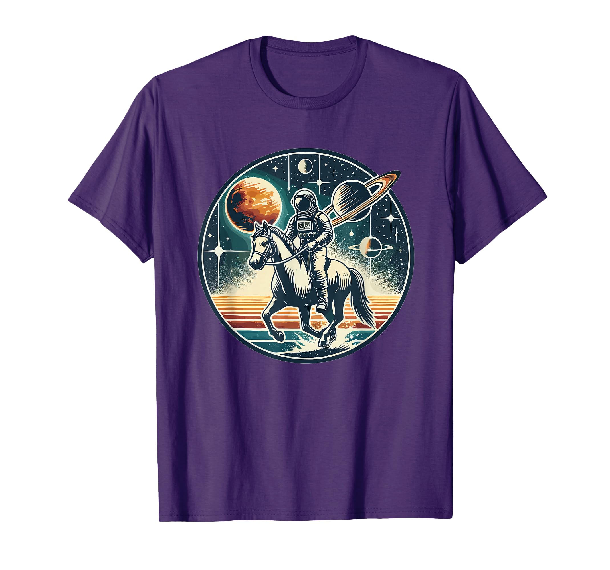 Space Cowboy Astronaut Riding Horse T-Shirt - Graphic Print for Adults - T-Shirt, Sweatshirt, Hoodie