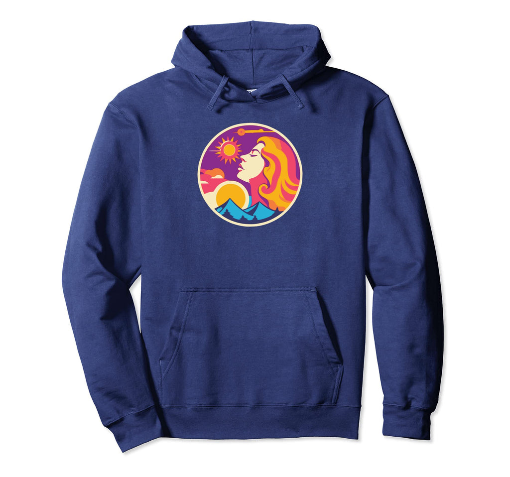 Groovy Mountain Mama Hippie 60S Hoodie - Custom Art Print Unisex - T-Shirt, Sweatshirt, Hoodie