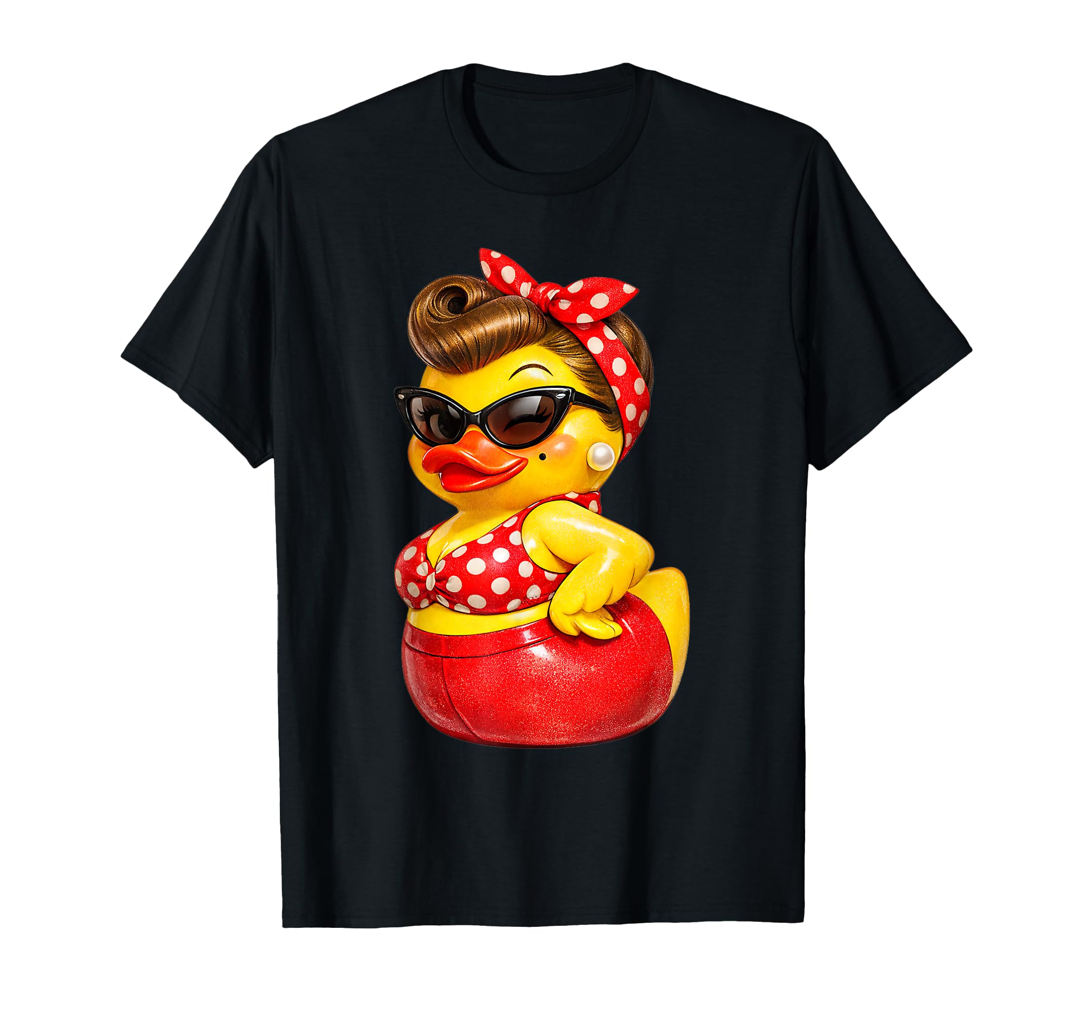 50S Mama Rubber Duck Pin Up Car Sock Hop T-Shirt - Trendy Graphic Unisex - T-Shirt, Sweatshirt, Hoodie