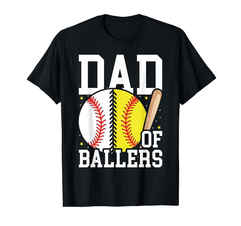 Dad Ballers Funny Baseball Funny Dad T-Shirt - Novelty Apparel Unisex - T-Shirt, Sweatshirt, Hoodie