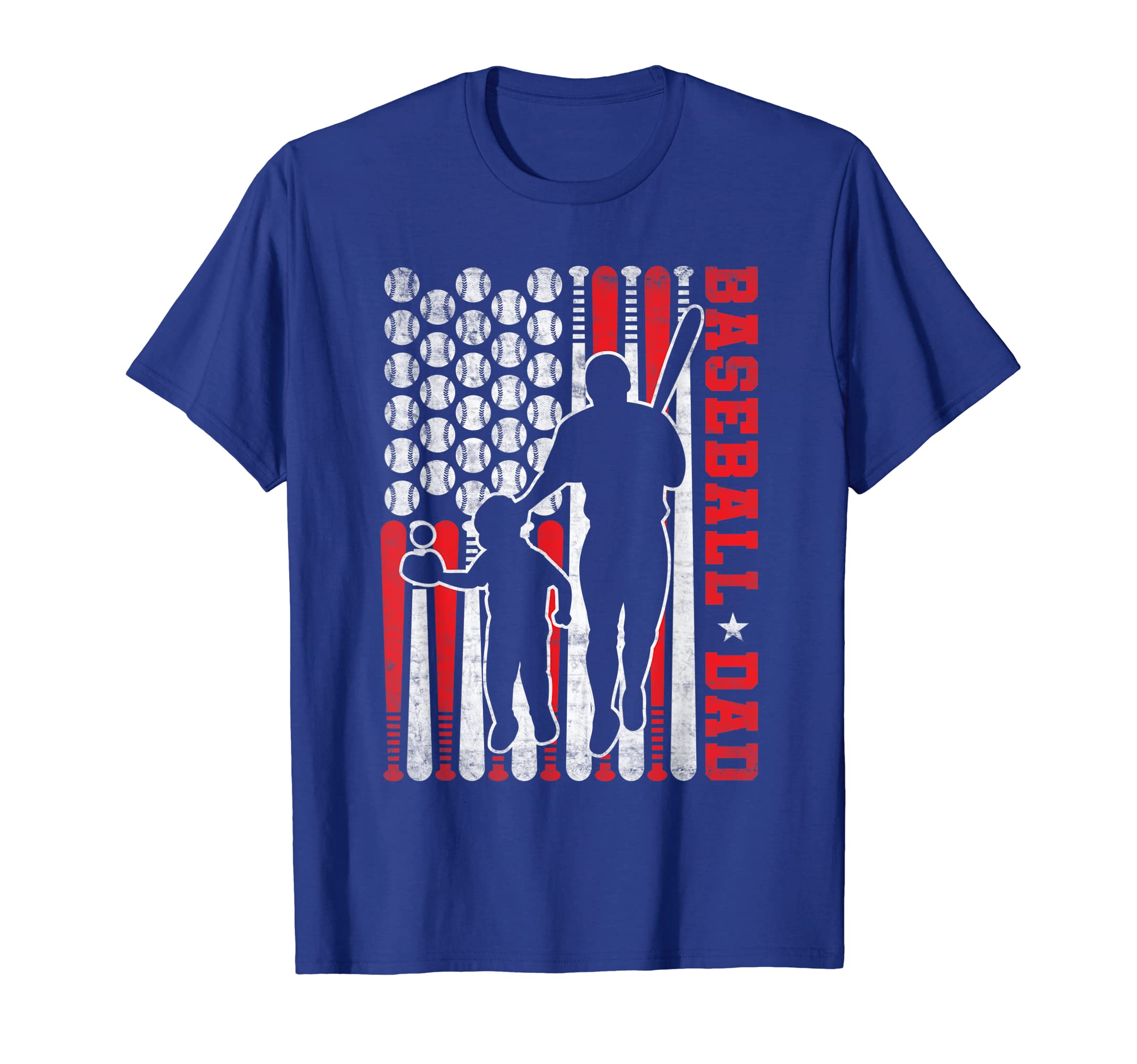 Patriotic Baseball Dad Coach Batter T-Shirt - Aesthetic Graphic for Adults - T-Shirt, Sweatshirt, Hoodie