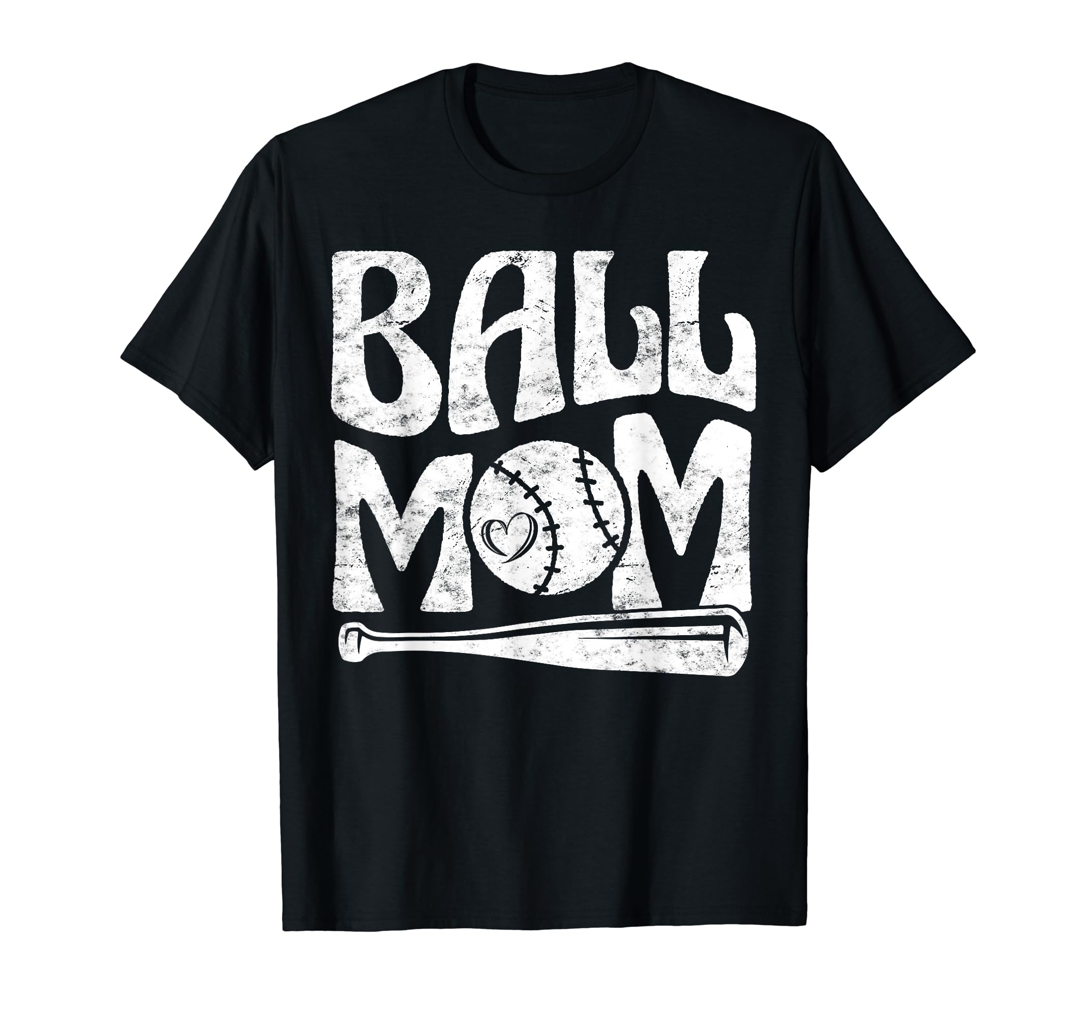 Baseball Mom Pride Heart And Bat Love T-Shirt - Novelty Apparel Unisex - T-Shirt, Sweatshirt, Hoodie